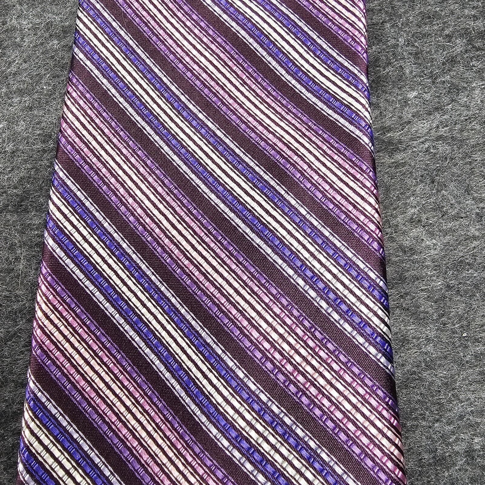 Ted Baker Ted Baker Tie 100% Italian Silk Repp Purple Designer USA 59" Size ONE SIZE - 11 Thumbnail