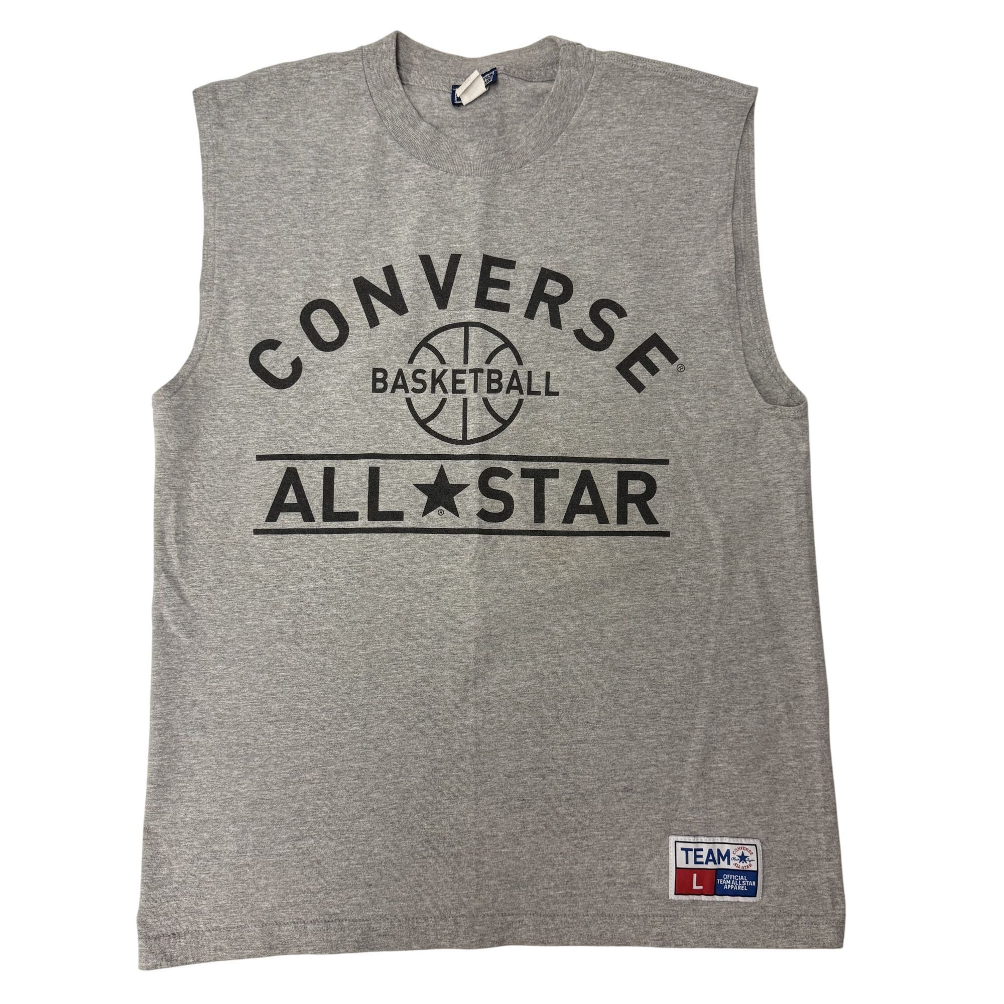 Converse Vtg Team CONVERSE ALL STAR Heather Gray LOGO Tank Top Size US L / EU 52-54 / 3 - 1 Thumbnail