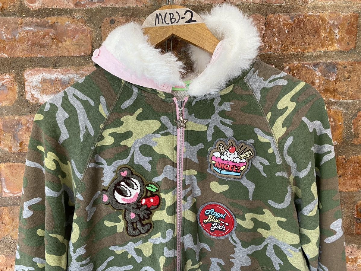 Angel Blue 2000s Angle Blue Camo Fur removable hoodie hysteric Size M / US 6-8 / IT 42-44 - 3 Thumbnail