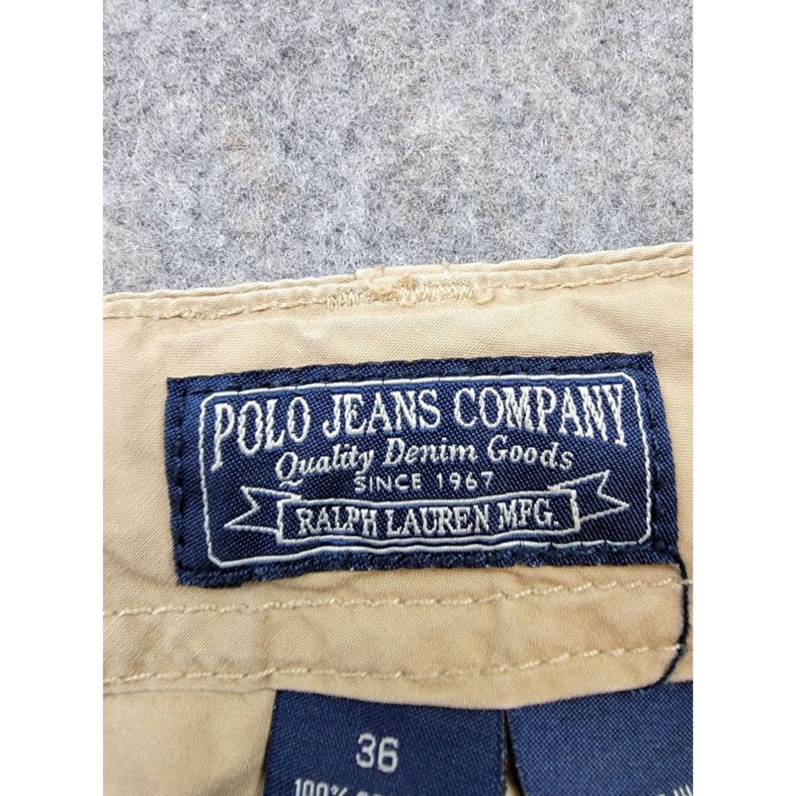 Vintage Polo Jeans Company Shorts Cargo Polo Jeans Company Shorts Mens 36 Brown Cargo RL American Flag 90s Army Casual Mens Size US M / EU 48-50 / 2 - 6 Thumbnail
