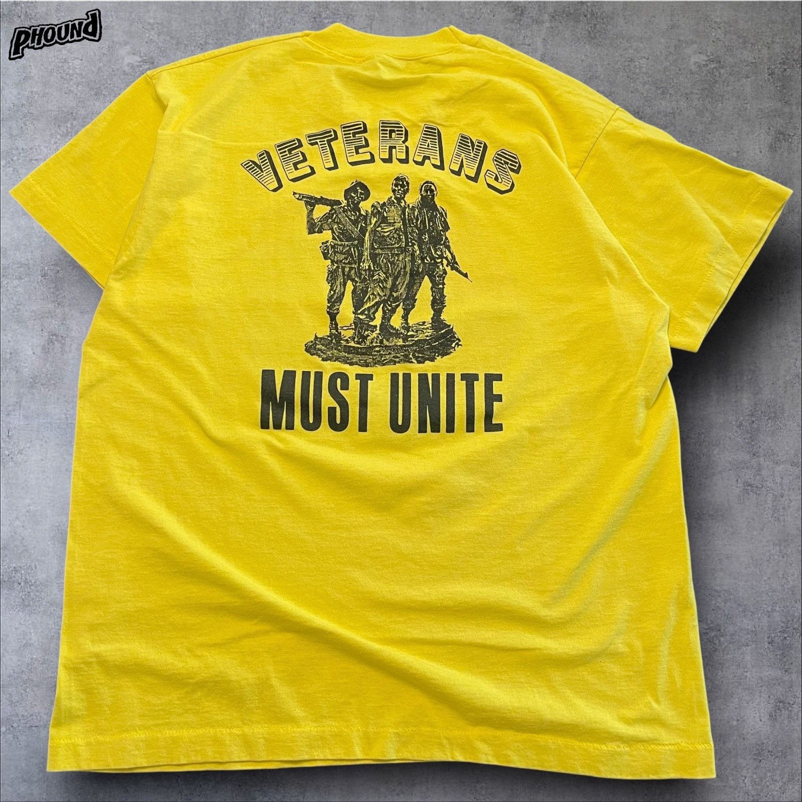 Vintage Vtg 90s Single Stitch Black Veterans Social Justice Tshirt L Size US L / EU 52-54 / 3 - 2 Thumbnail