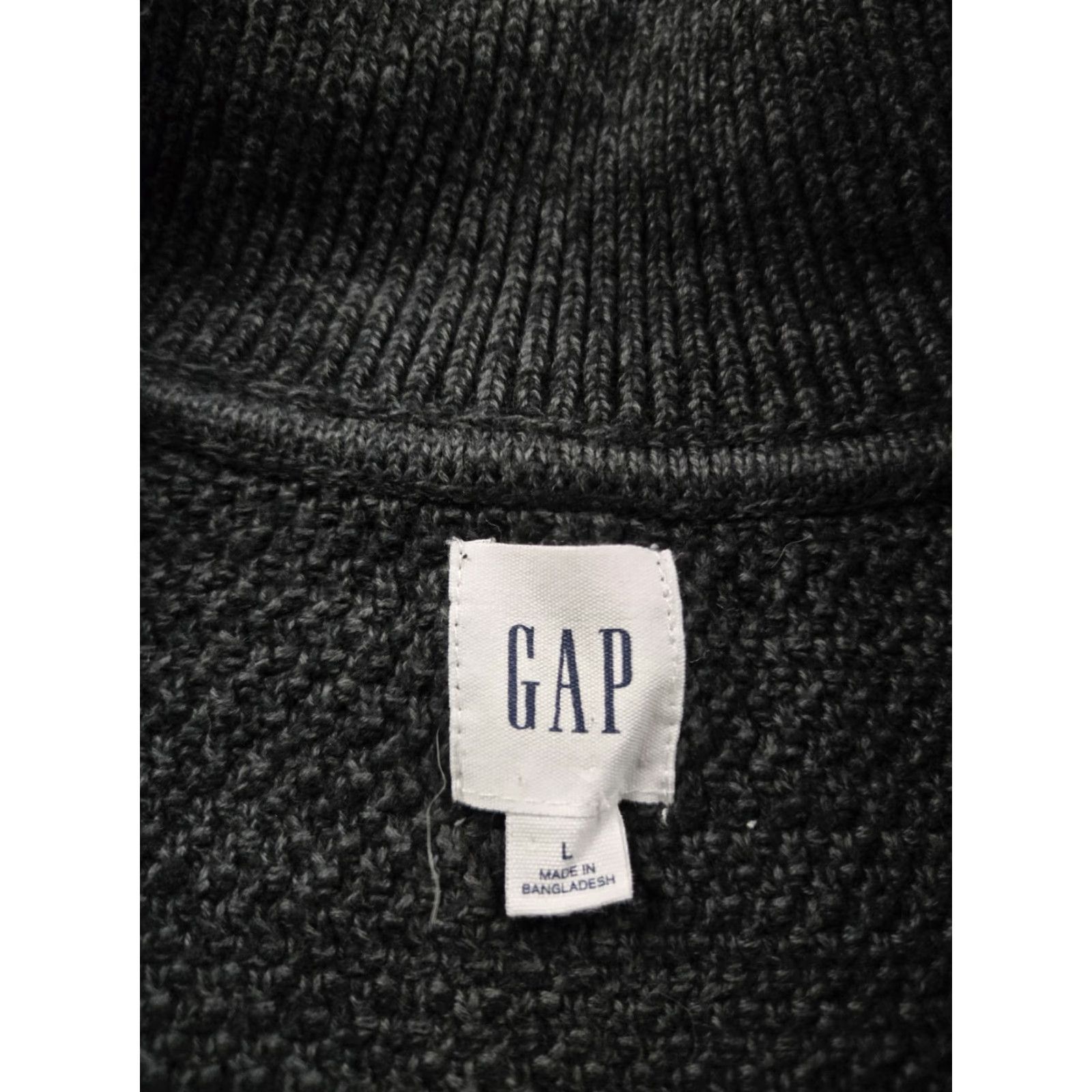 Gap Gap Cardigan Mens Large Gray Shawl Collar Fisherman Knit Button Front Size US L / EU 52-54 / 3 - 4 Thumbnail