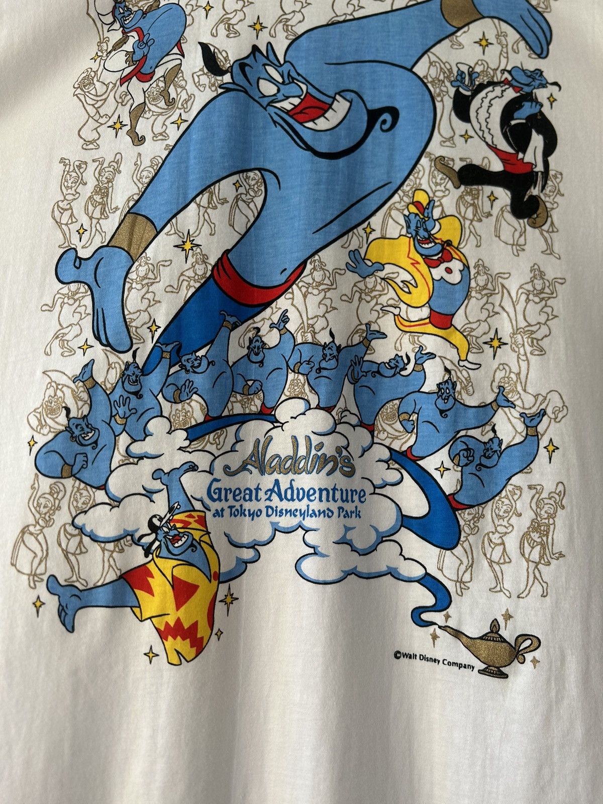 Vintage Vintage 1990s Aladdin Disney Promo Tokyo Disneyland Park Tee Size US L / EU 52-54 / 3 - 4 Thumbnail