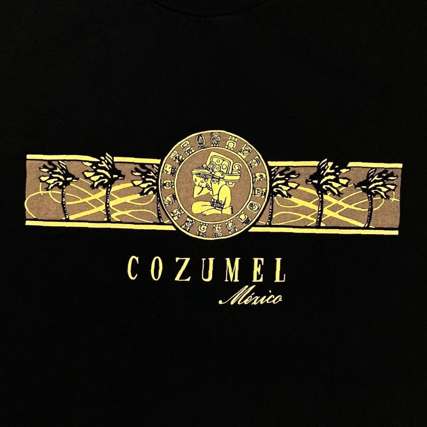 Other COZUMEL MEXICO Souvenir Graphic Spellout T-Shirt Medium Black Men's Shirt 2000s Size US M / EU 48-50 / 2 - 2 Thumbnail