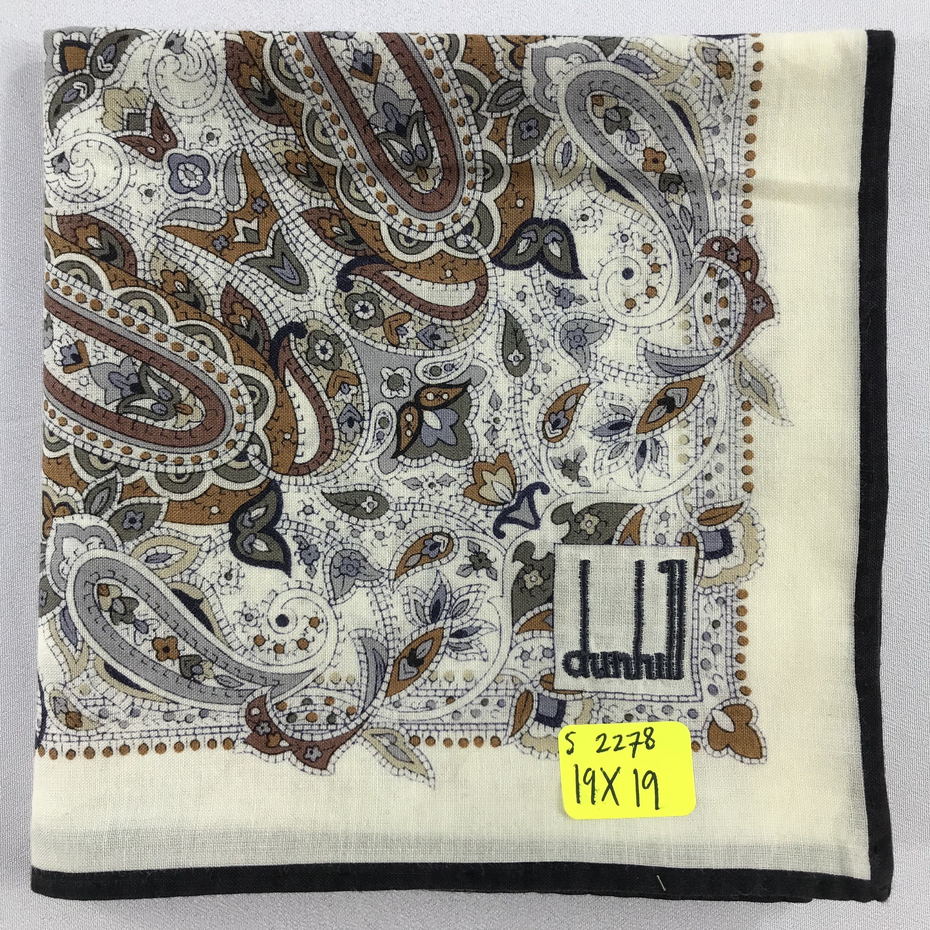 Alfred Dunhill × Vintage Dunhill Bandana / Handkerchief / Neckerchief - S2278 Size ONE SIZE - 5 Thumbnail