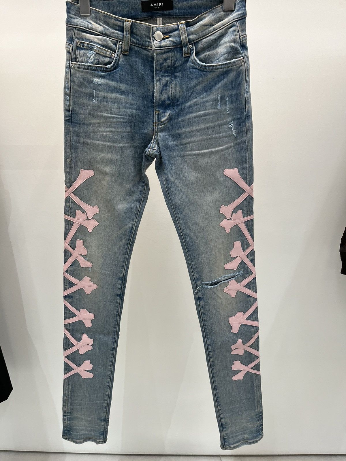 image of Amiri Is Exclusive Bones Jeans in Indigo, Men's (Size 36)