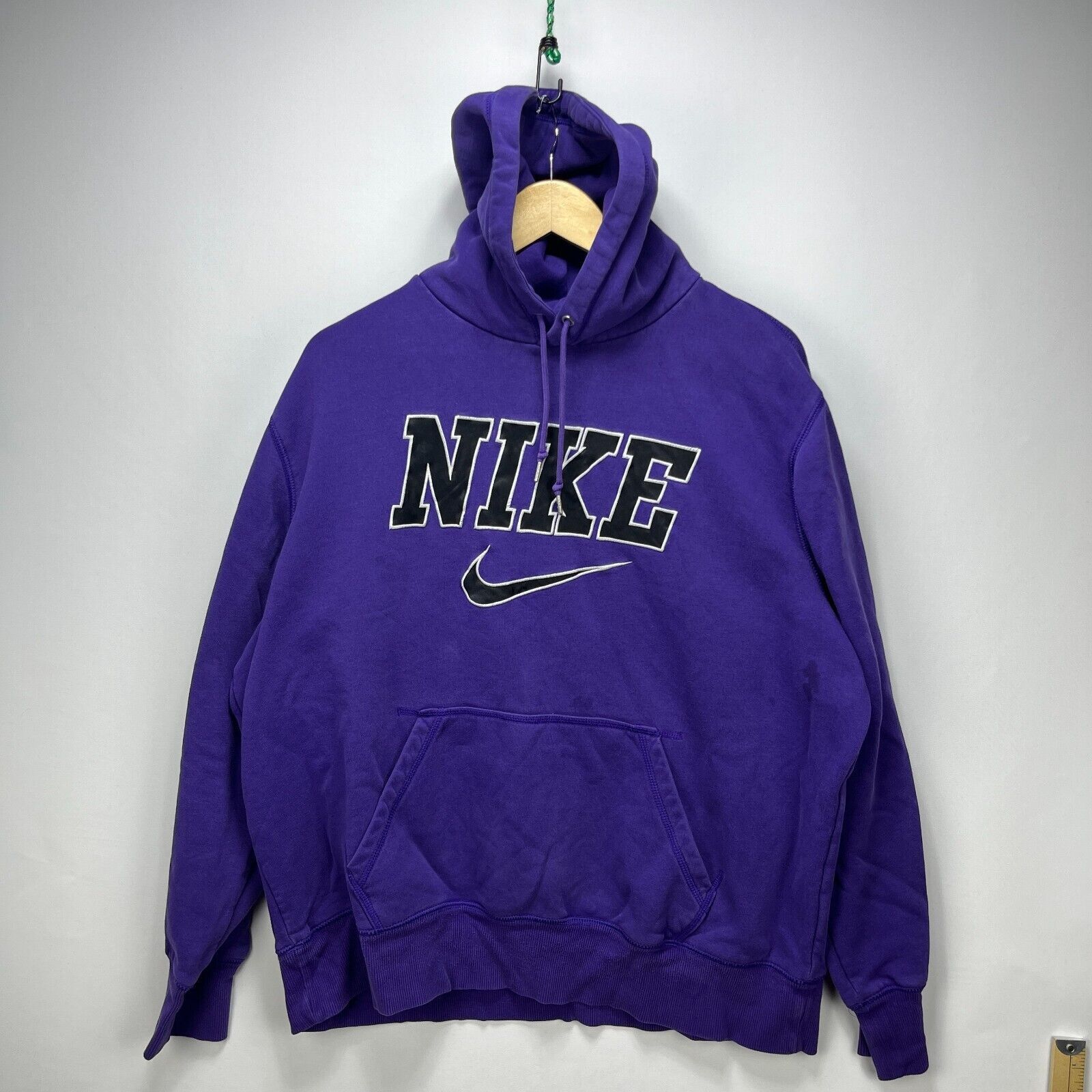 Vintage Nike Mid Swoosh Hoodie Purple XL