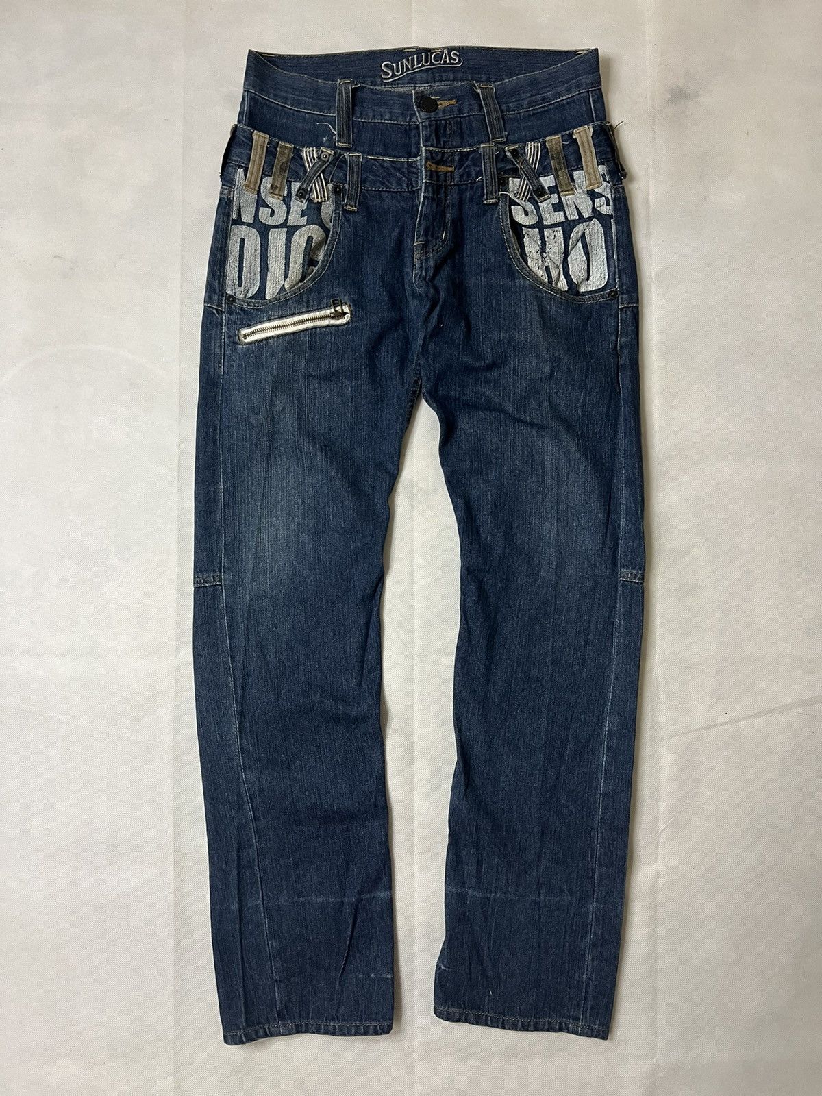 Japanese Brand Double Waist Sunlucas Japanese Brand Vintage Denim Size US 30 / EU 46 - 1 Thumbnail