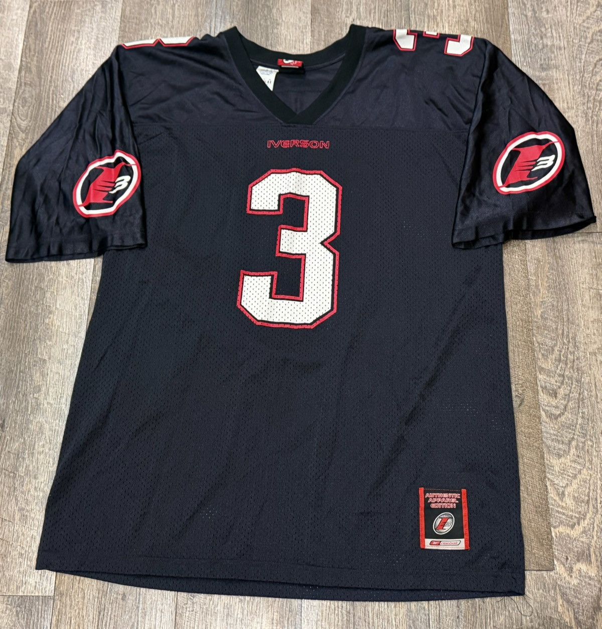 Reebok Vintage Reebok Allen Iverson #3 Football Jersey Size XL Size US XL / EU 56 / 4 - 1 Thumbnail