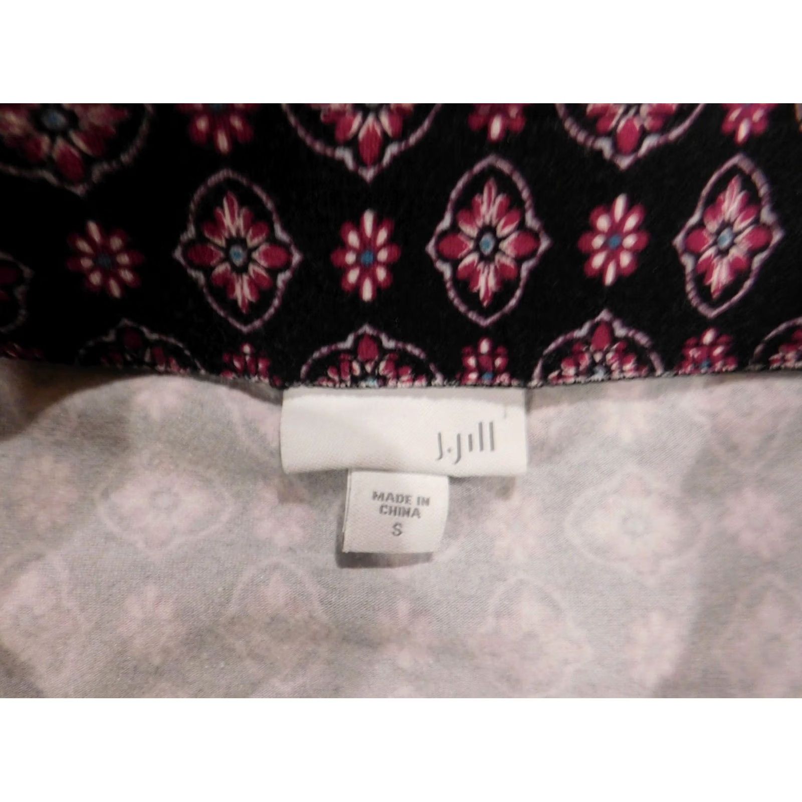 J. Jill J. Jill Skirt Short A-Line Purple Cotton Modal Knit Lined Ruffle Striped S Regular Womens Designer Size 28" / US 6 / IT 42 - 5 Thumbnail