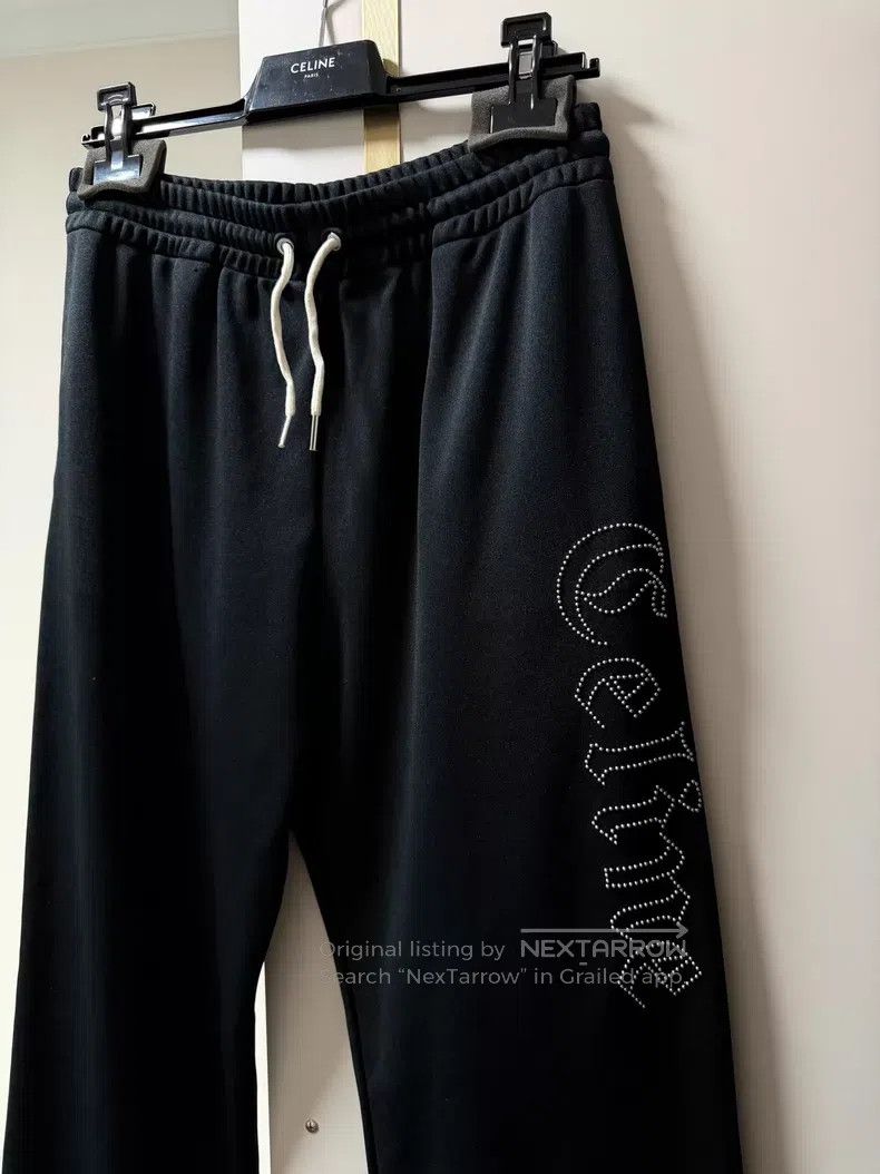 Celine Celine Size M Riveted Vertical Ogo Wide Leg Sweatpants i Size US 27 - 2 Thumbnail