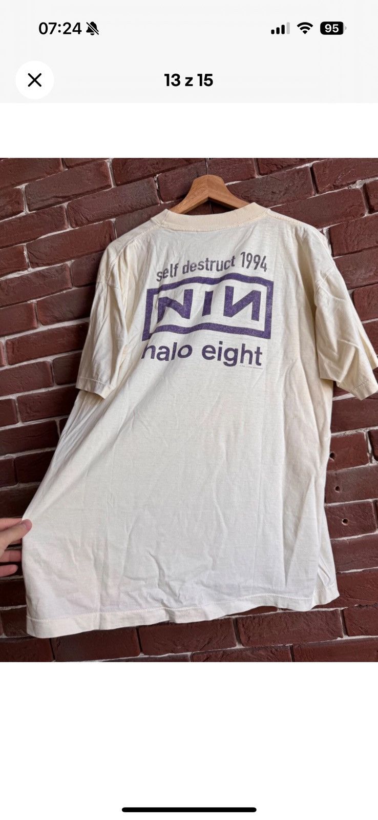 Band Tees Vintage Nine Inch Nails The Downward Spiral Band T-shirt 90s Size US XL / EU 56 / 4 - 13 Thumbnail