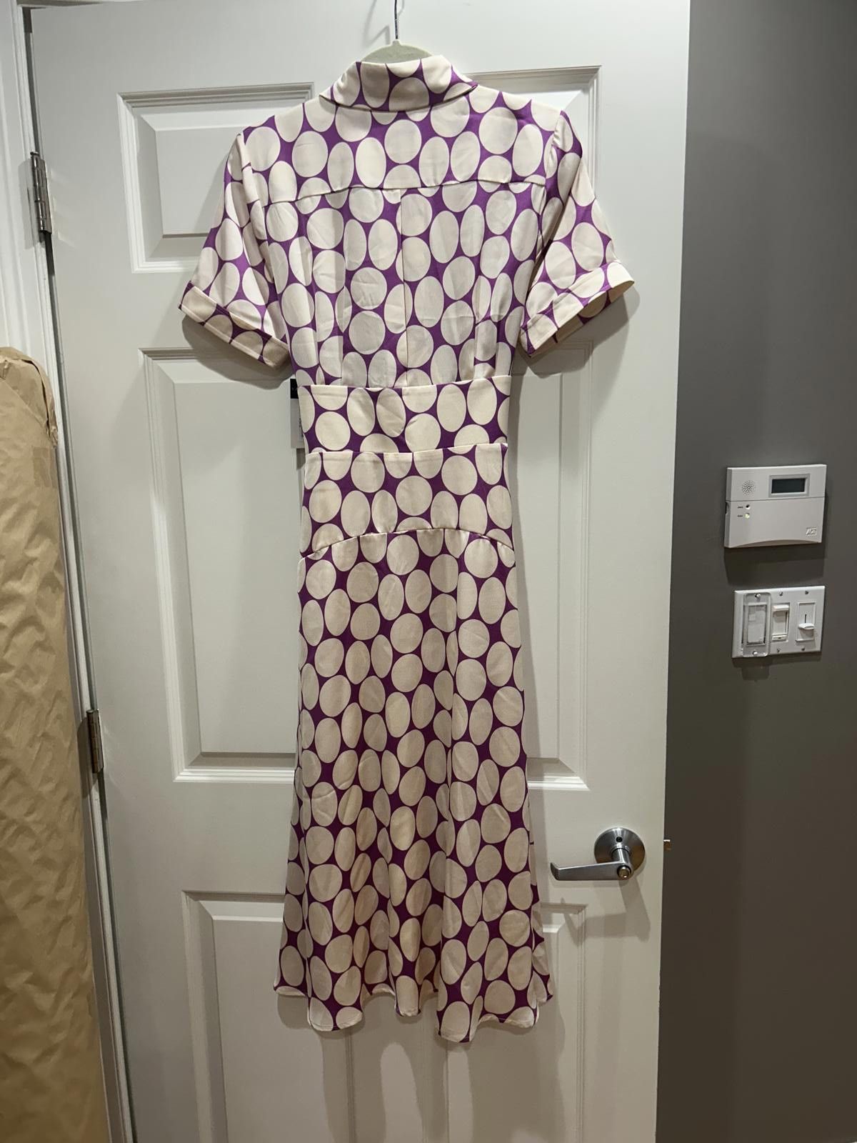 Tahari ASL Women's Short Sleeve Shirt Dress Orchid Sand