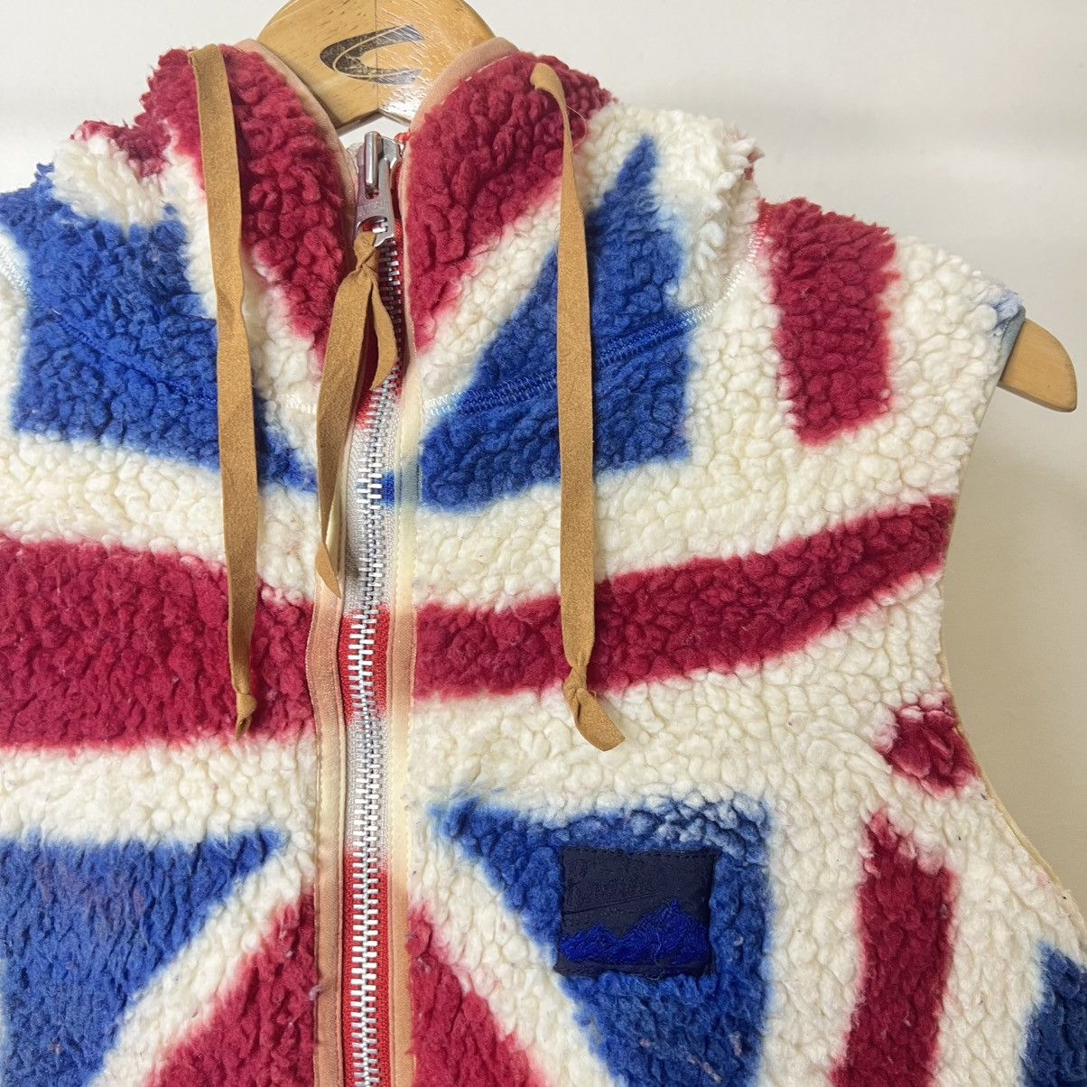If Six Was Nine RNA Bold Graphic Union Jack Flag hooded Sherpa Fleece Vest Size US M / EU 48-50 / 2 - 2 Thumbnail