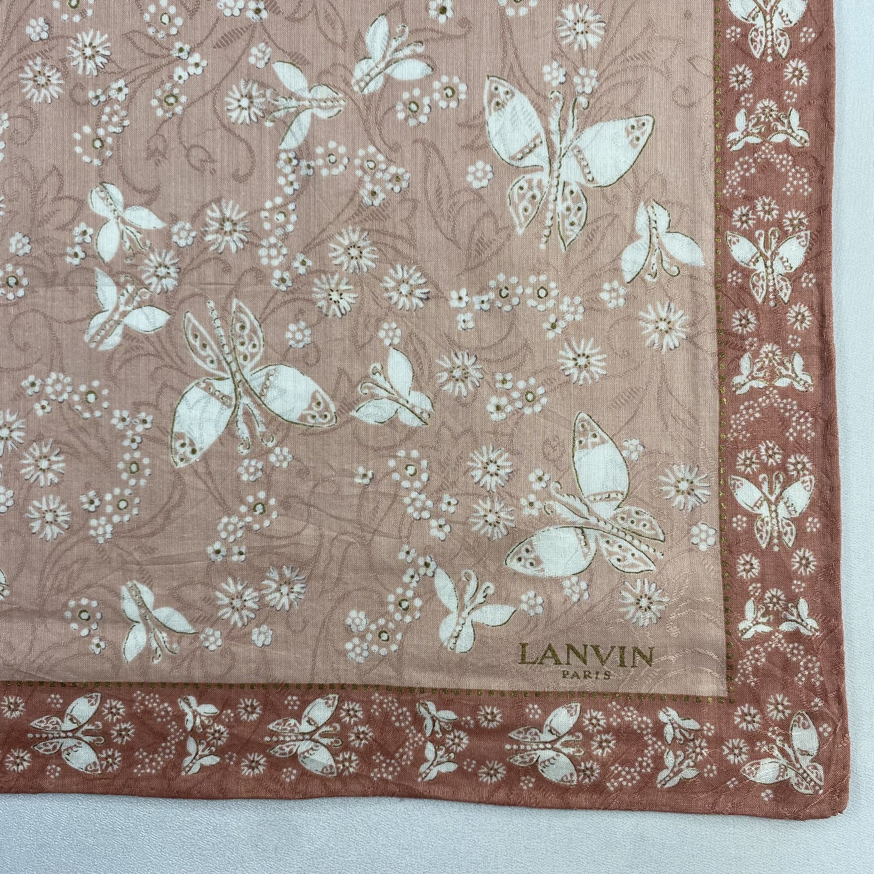 Lanvin × Vintage Lanvin Handkerchief / Neckerchief / Bandana-P1056 Size ONE SIZE - 3 Thumbnail