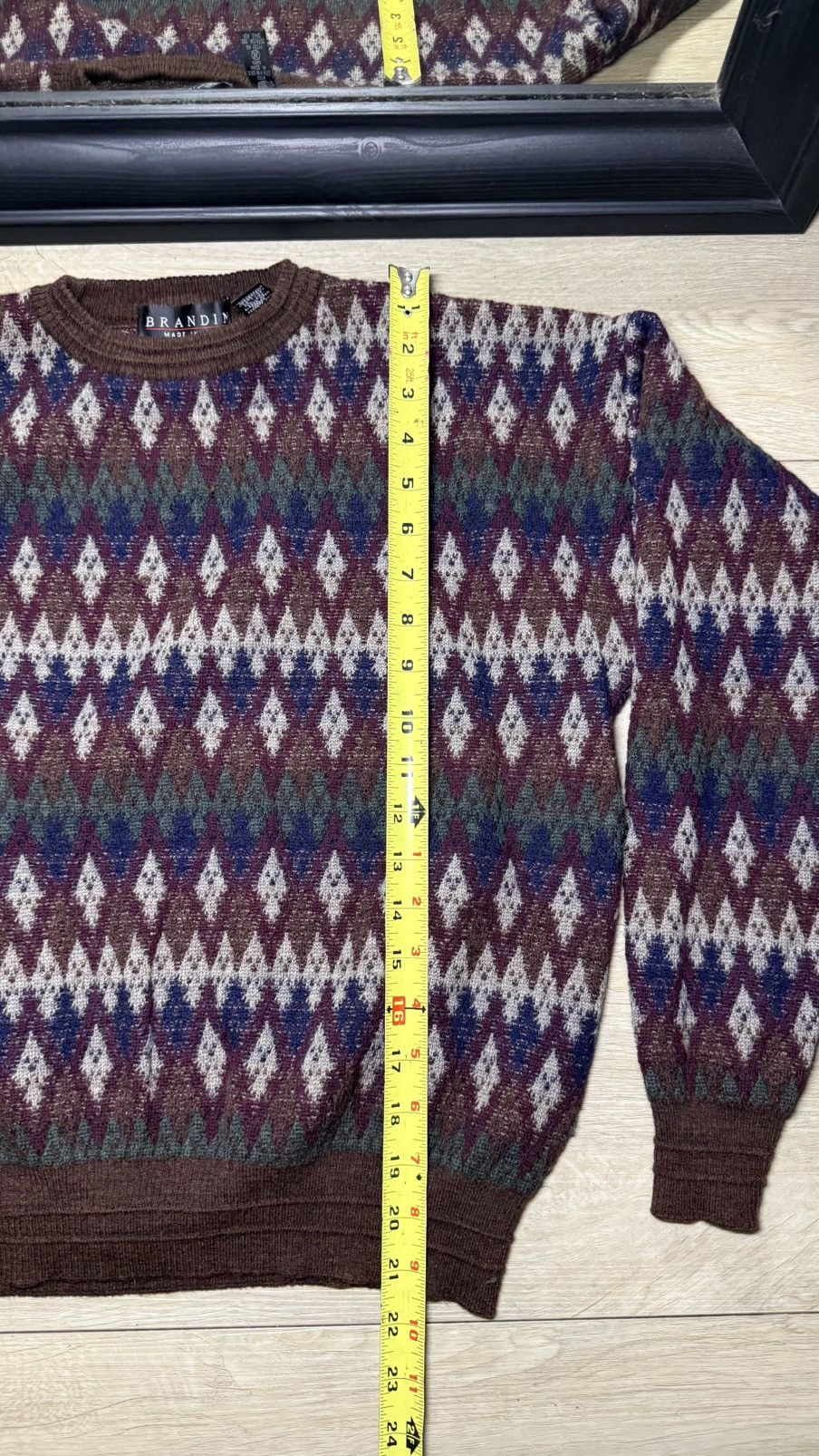 Coogi Vintage 1990s Brandini Italy Made All Over Print Knit Sweate Size XL / US 12-14 / IT 48-50 - 4 Thumbnail