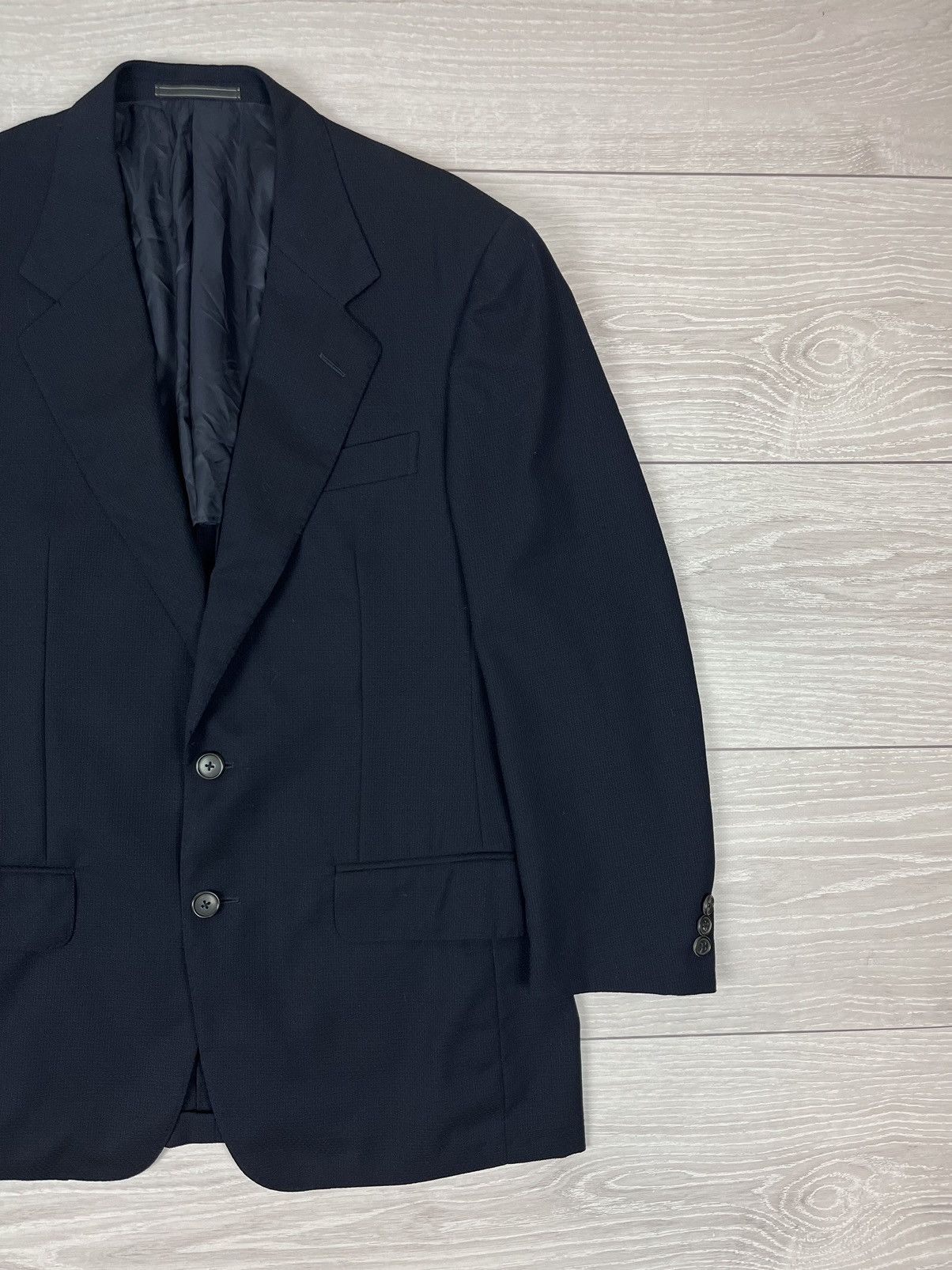 Ermenegildo Zegna Ermenegildo Zegna Luxury Blue Wool Two Buttons Blazer Jacket Size 44R - 2 Thumbnail