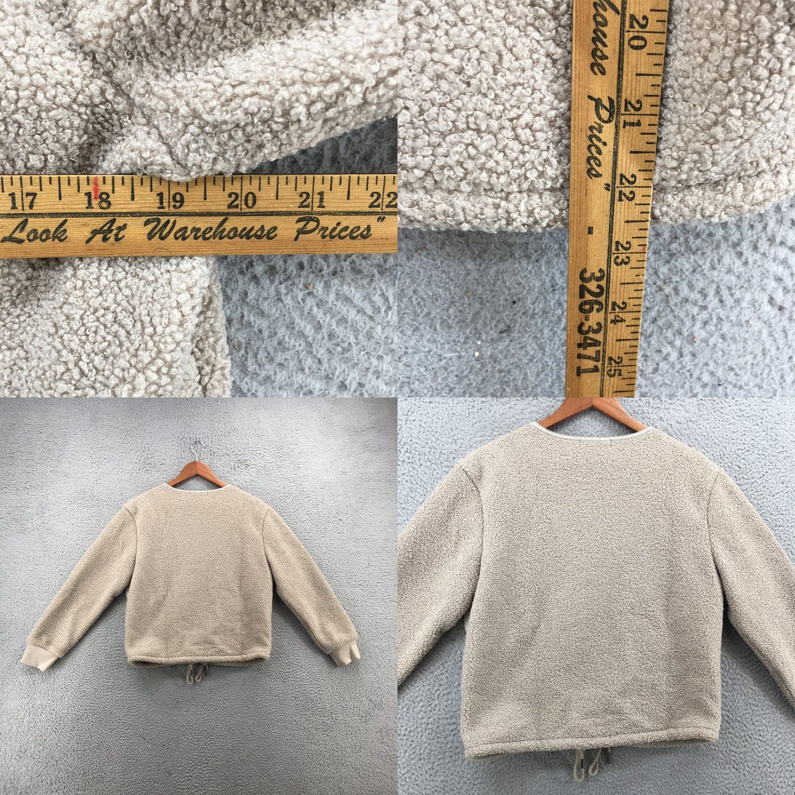 Banana Republic Banana Republic Fuzzy Zip Up Jacket Womens S Beige Long Sleeve Pockets Crew Neck - Casual, Workwear Size S / US 4 / IT 40 - 8 Thumbnail