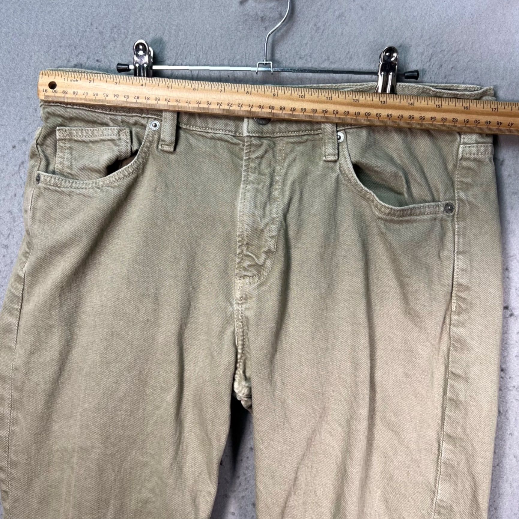 Mango Mango Mens Pants Beige Slim Tapered Leg Cotton Blend Casual Flat Front 34 Inseam 28 Size US 34 / EU 50 - 6 Thumbnail