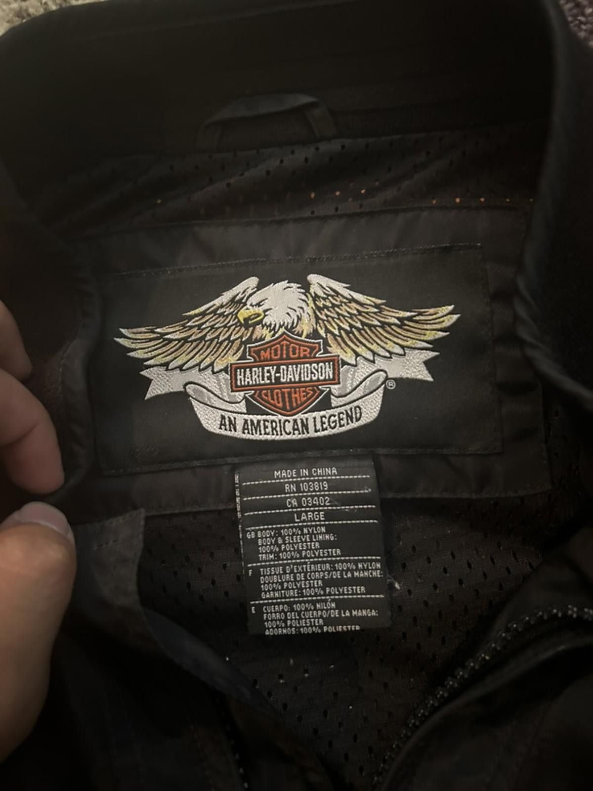 Harley Davidson Harley-Davidson Nylon Riding Bomber Jacket Size US L / EU 52-54 / 3 - 3 Thumbnail