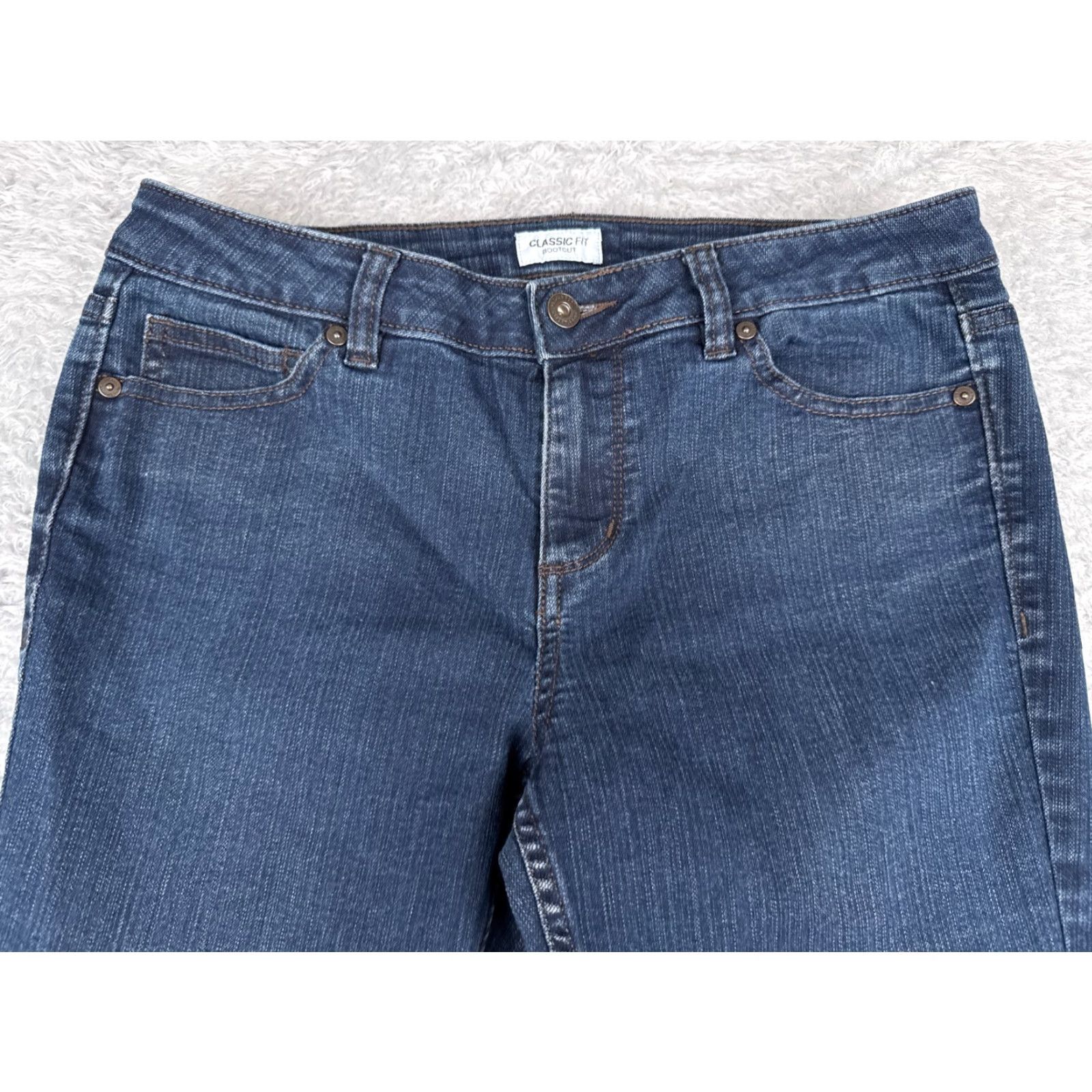 Liz Claiborne Liz Claiborne Jeans Women 6 Blue Denim Bootcut 31x31 Classic Comfortable Stretch Slimming 5-Pocket Fall Spring Summer Womens Size 28" / US 6 / IT 42 - 4 Thumbnail