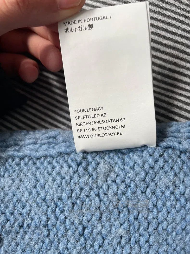 Our Legacy Our Legacy Blue Chunky Knit Wool Blend Scarf Size ONE SIZE - 3 Thumbnail