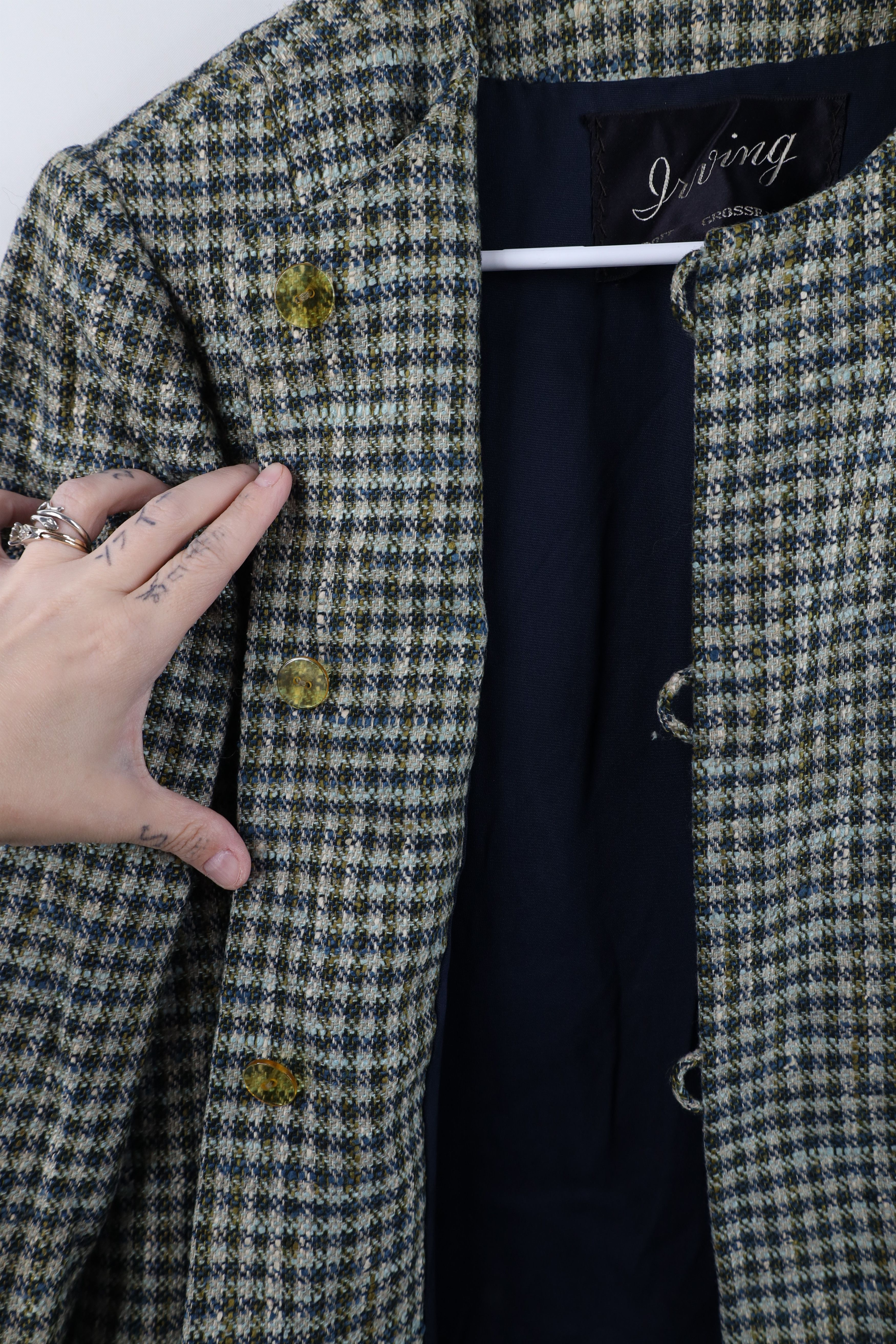 Vintage Vintage 50s 60s Rockabilly Blazer Suit Jacket Plaid USA Size L / US 10 / IT 46 - 8 Thumbnail