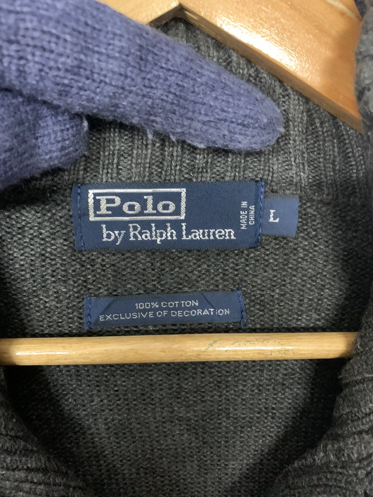 Polo Ralph Lauren 90's Polo Ralph Lauren Small Logo Half Button Knitwear Size US L / EU 52-54 / 3 - 4 Thumbnail