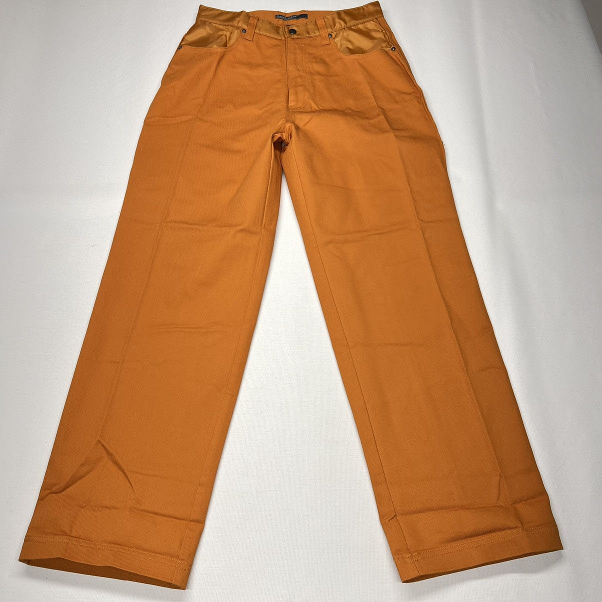 Clench × Vintage VTG Clench Jeans Orange Carpenter Denim Wide Baggy Skater Size US 32 / EU 48 - 2 Thumbnail