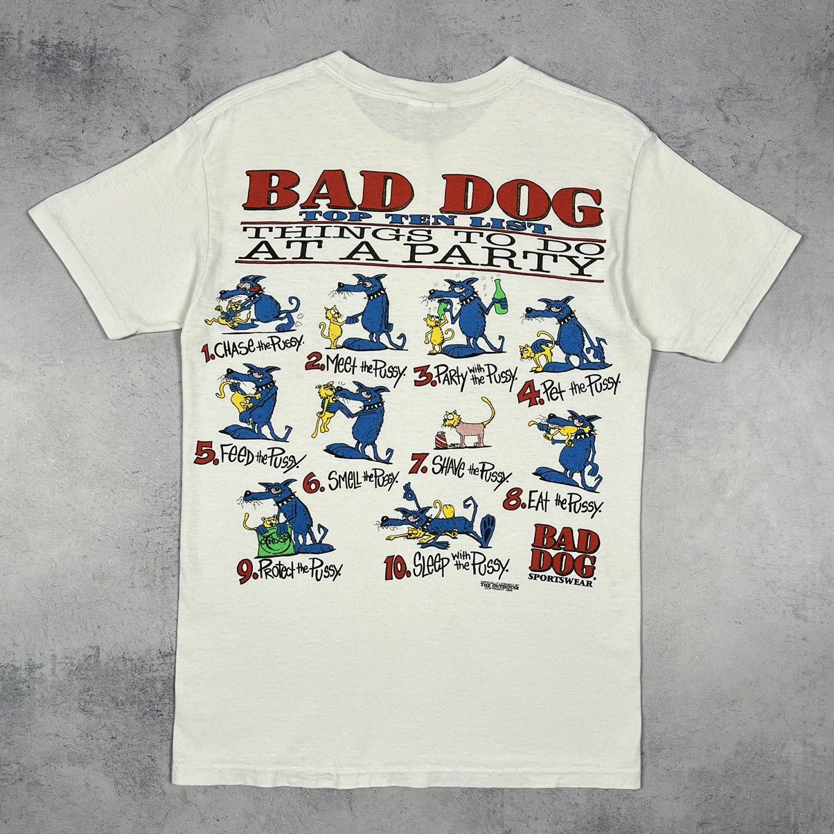 Vintage Vintage Bad Dog Top Ten List Dirty Humor T shirt 1994 Size US S / EU 44-46 / 1 - 2 Thumbnail