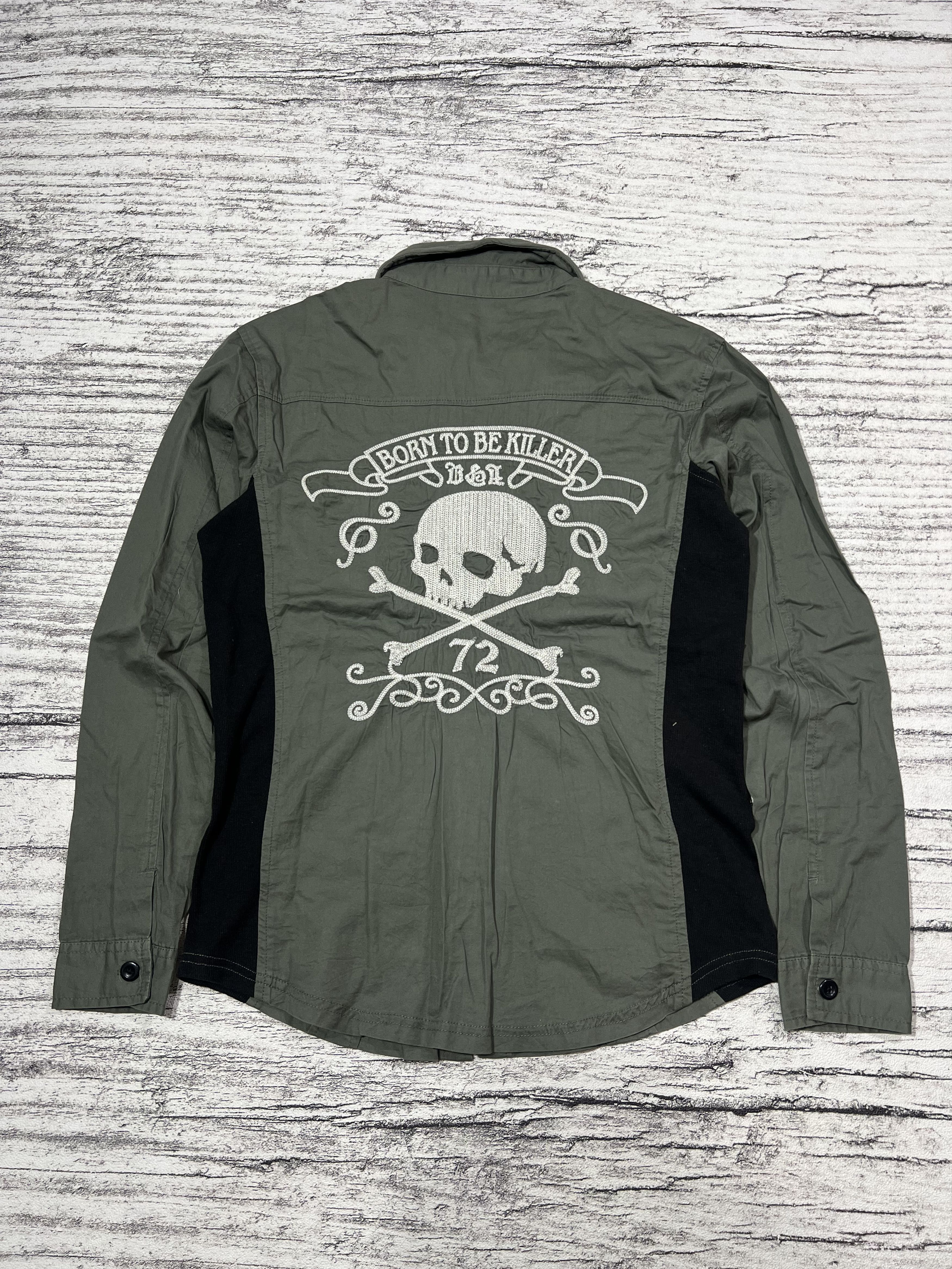 2000s Hysteric Skull Poem Embroidery Shirt y2k Lgb Ifsix