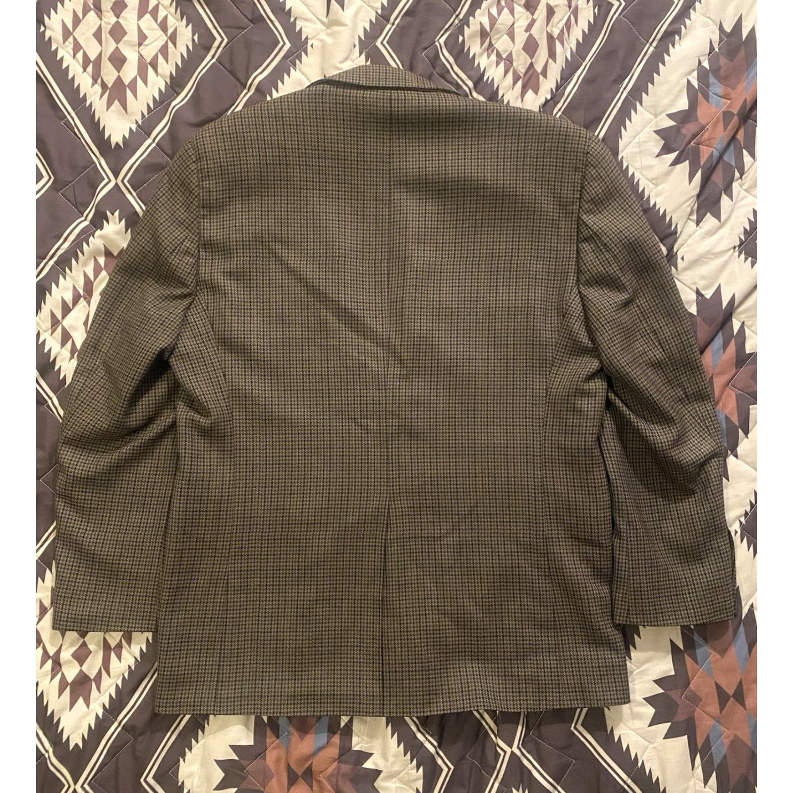 Ralph Lauren Lauren Ralph Lauren Men’s 100% Wool Houndstooth Blazer 2 Button Size 42R Size 42R - 2 Thumbnail