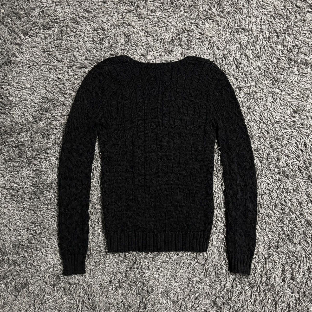 Ralph Lauren Ralph Lauren Sport Black Cable Knit V-Neck Purple Size S Size S / US 4 / IT 40 - 5 Thumbnail