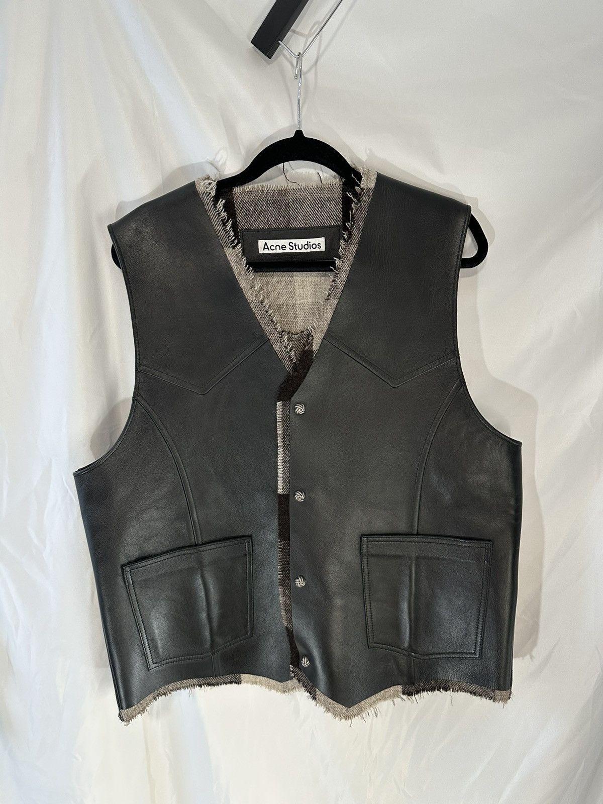 Acne Studios Acne Studios Calf Leather Vest Size US XXL / EU 58 / 5 - 4 Thumbnail