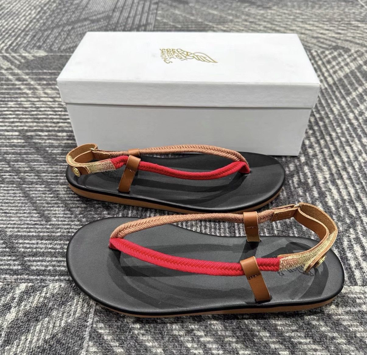 Ancient Greek Sandals ANCIENT GREEK SANDALS Open-toe Buckle Strap Sandals J42 Size US 7 / IT 37 - 4 Thumbnail