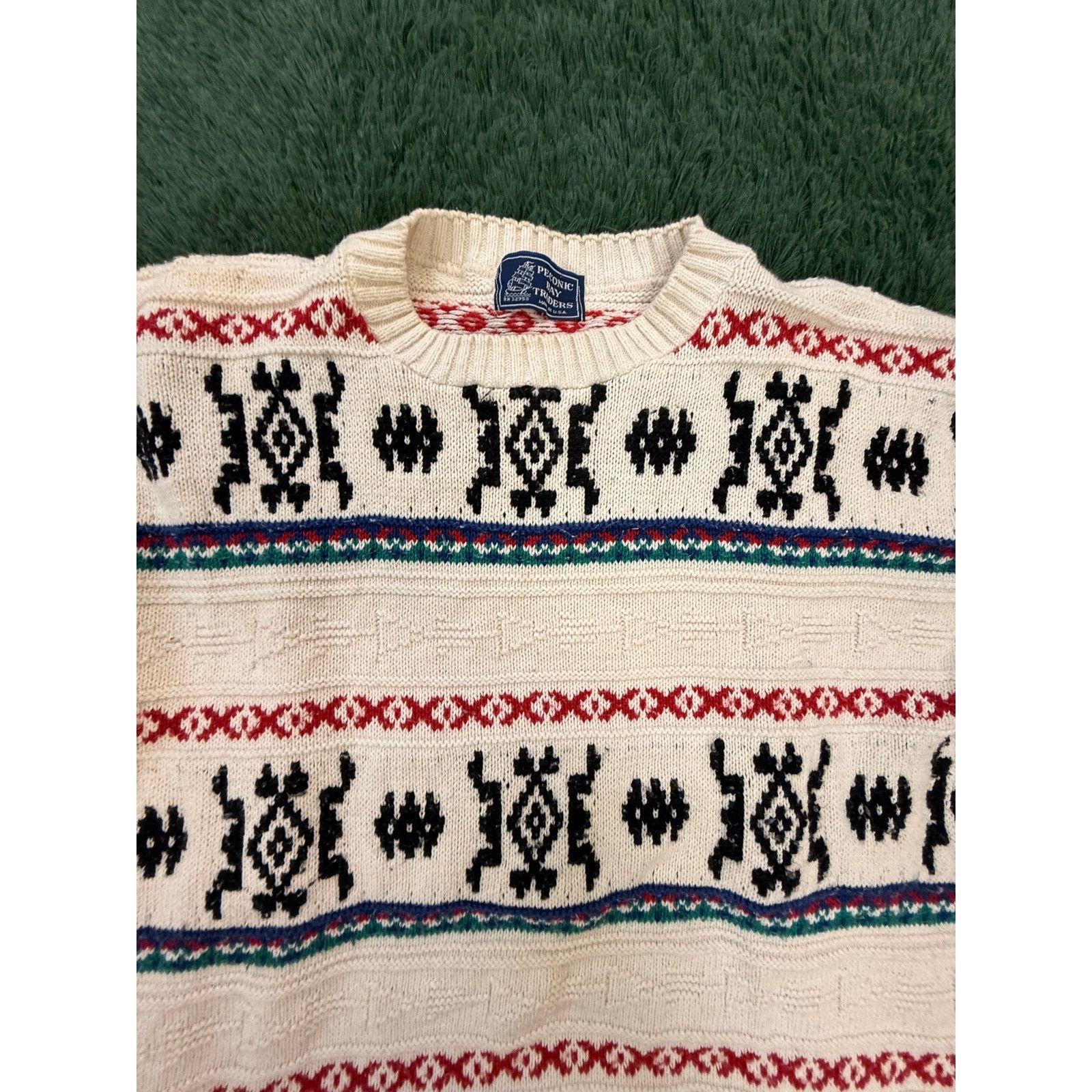 Other Vintage Peconic Bay Traders Cardigan Mens Large Size US L / EU 52-54 / 3 - 3 Thumbnail