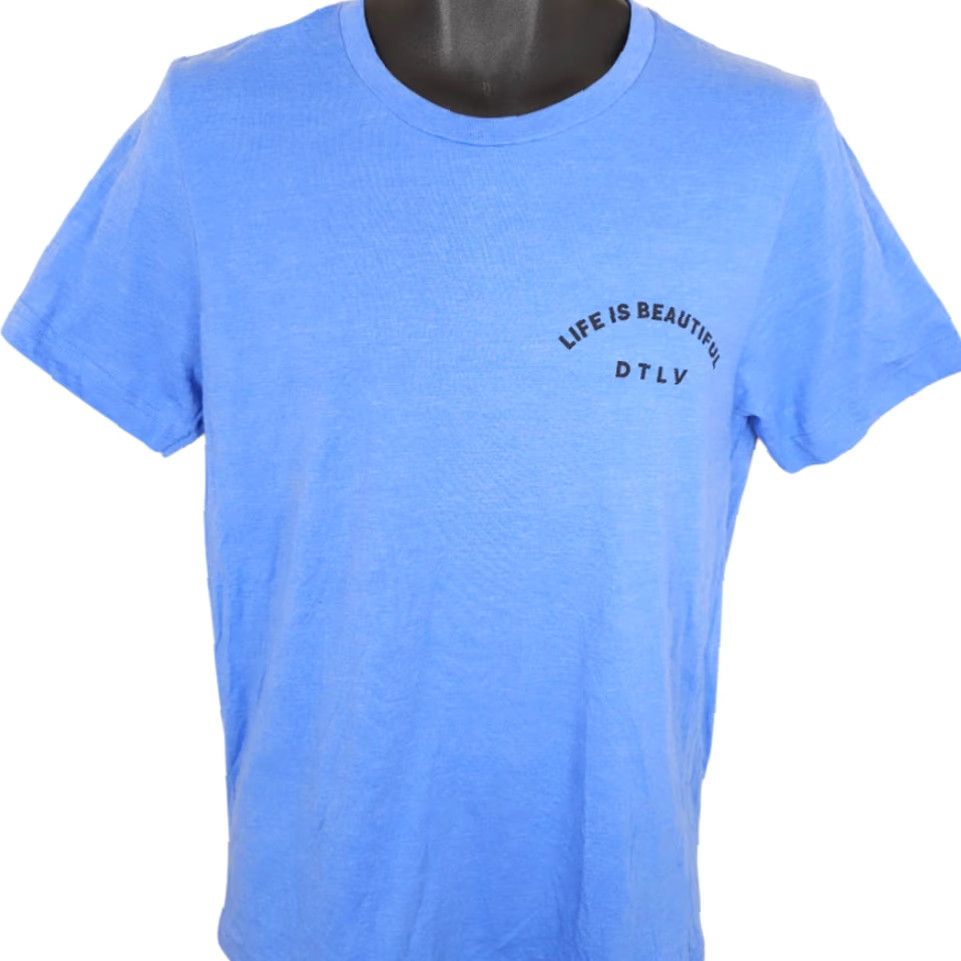 Alife VINTAGE Life Is Beautiful Shirt Mens M Blue 2018 Music & Art Festival Size US M / EU 48-50 / 2 - 2 Thumbnail