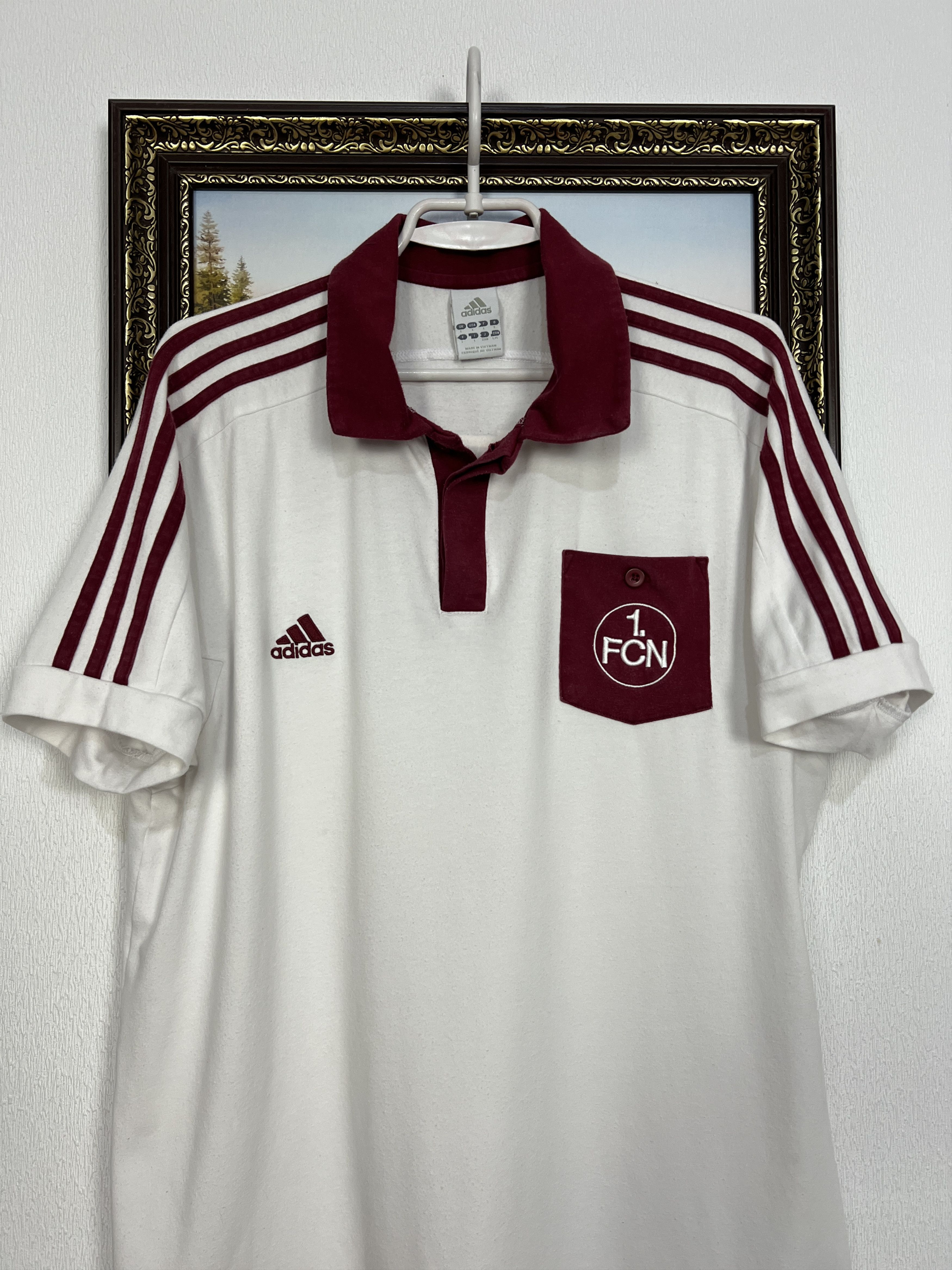 Adidas Vintage Nurnberg 1. FCN Football Shirt Polo Soccer Jersey Size US L / EU 52-54 / 3 - 2 Thumbnail