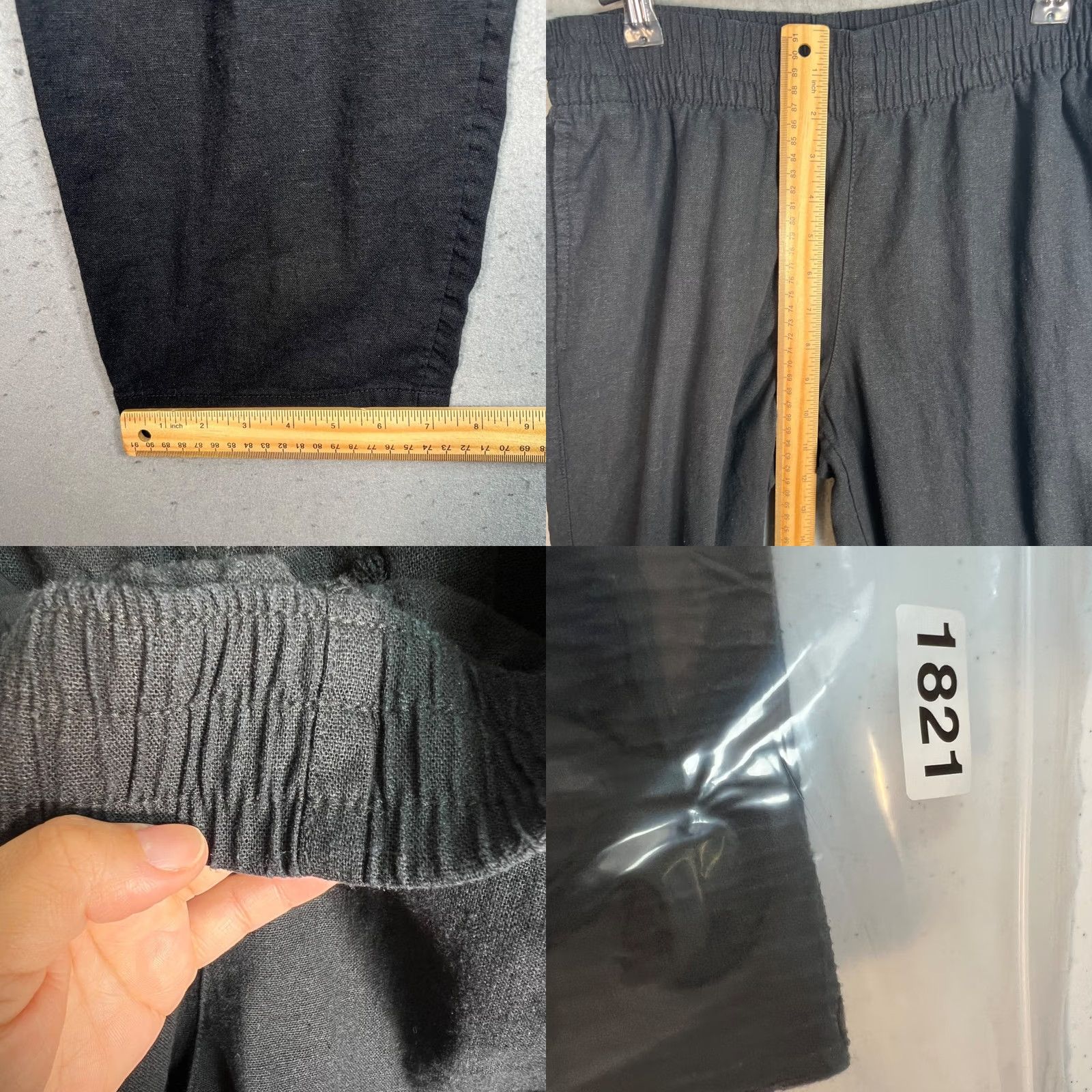 Old Navy Old Navy Pants Womens Small Black High-Rise Straight Comfort Waist Linen Blend Size 28" / US 6 / IT 42 - 8 Thumbnail