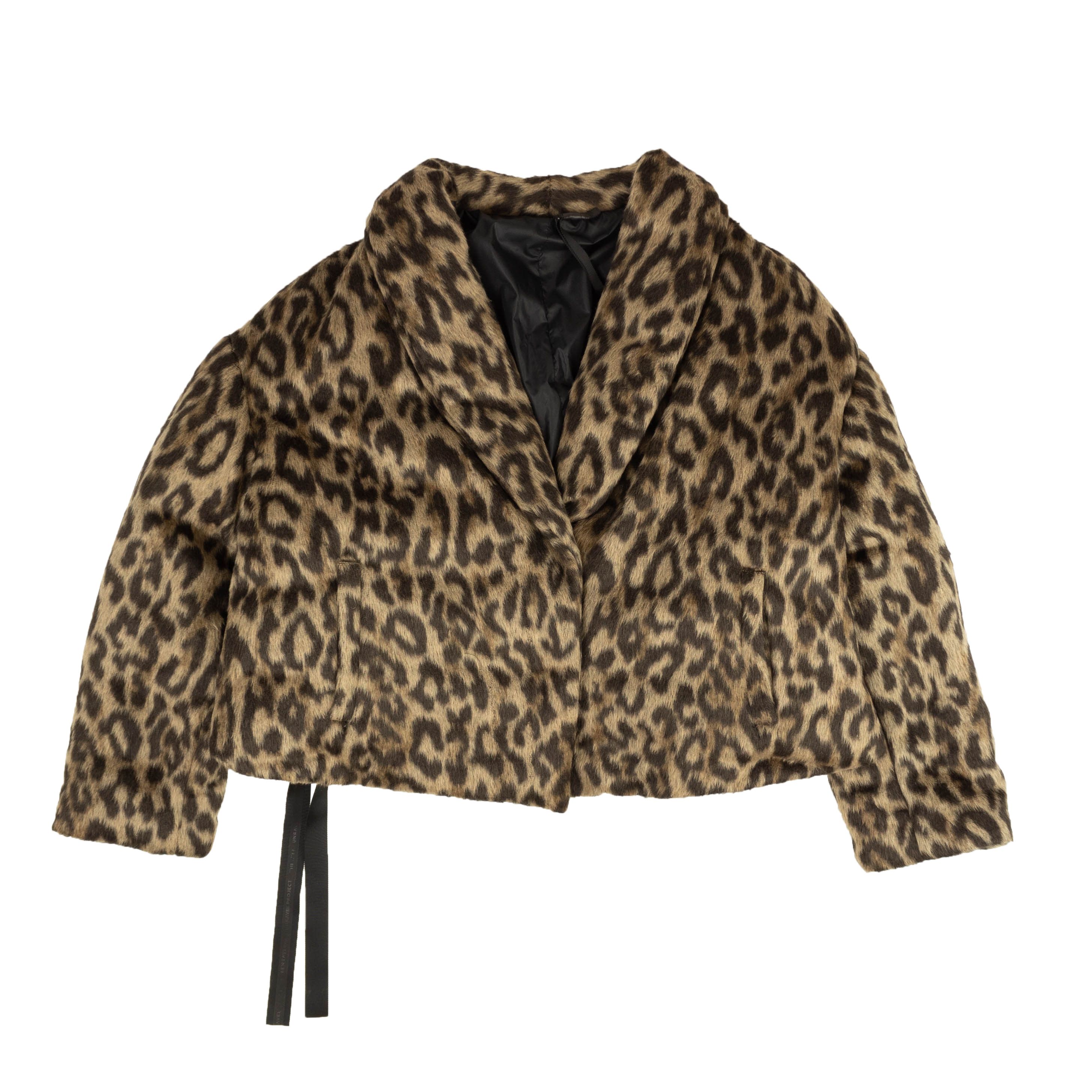 image of Unravel Project Brown Leopard Print Jacket Size S, Women's