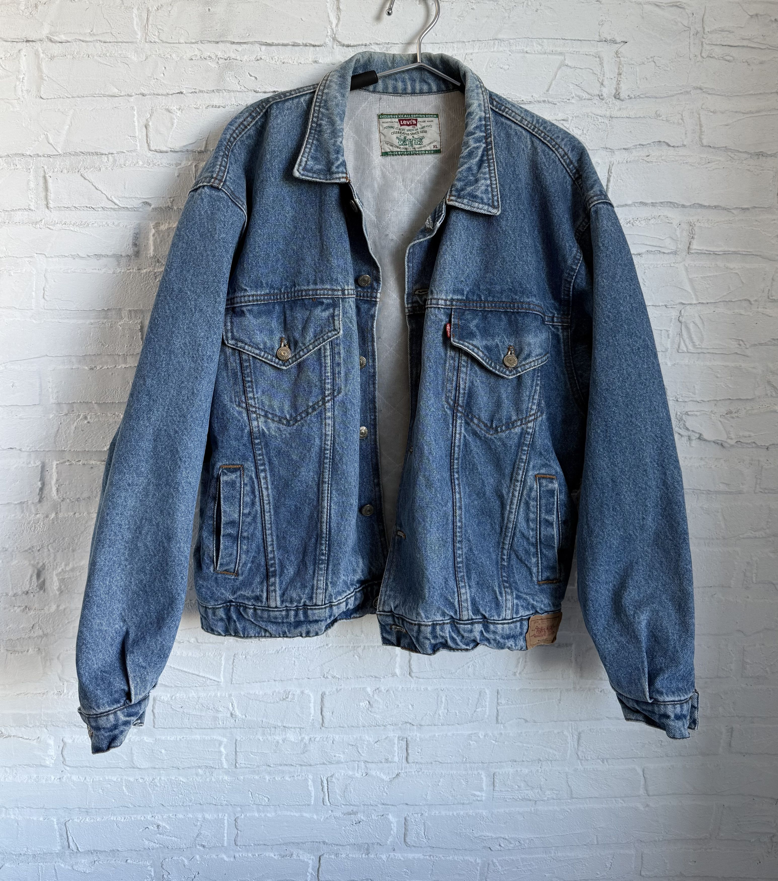 Levi's Vintage 90s Levi's trucker jacket Size US XL / EU 56 / 4 - 2 Thumbnail