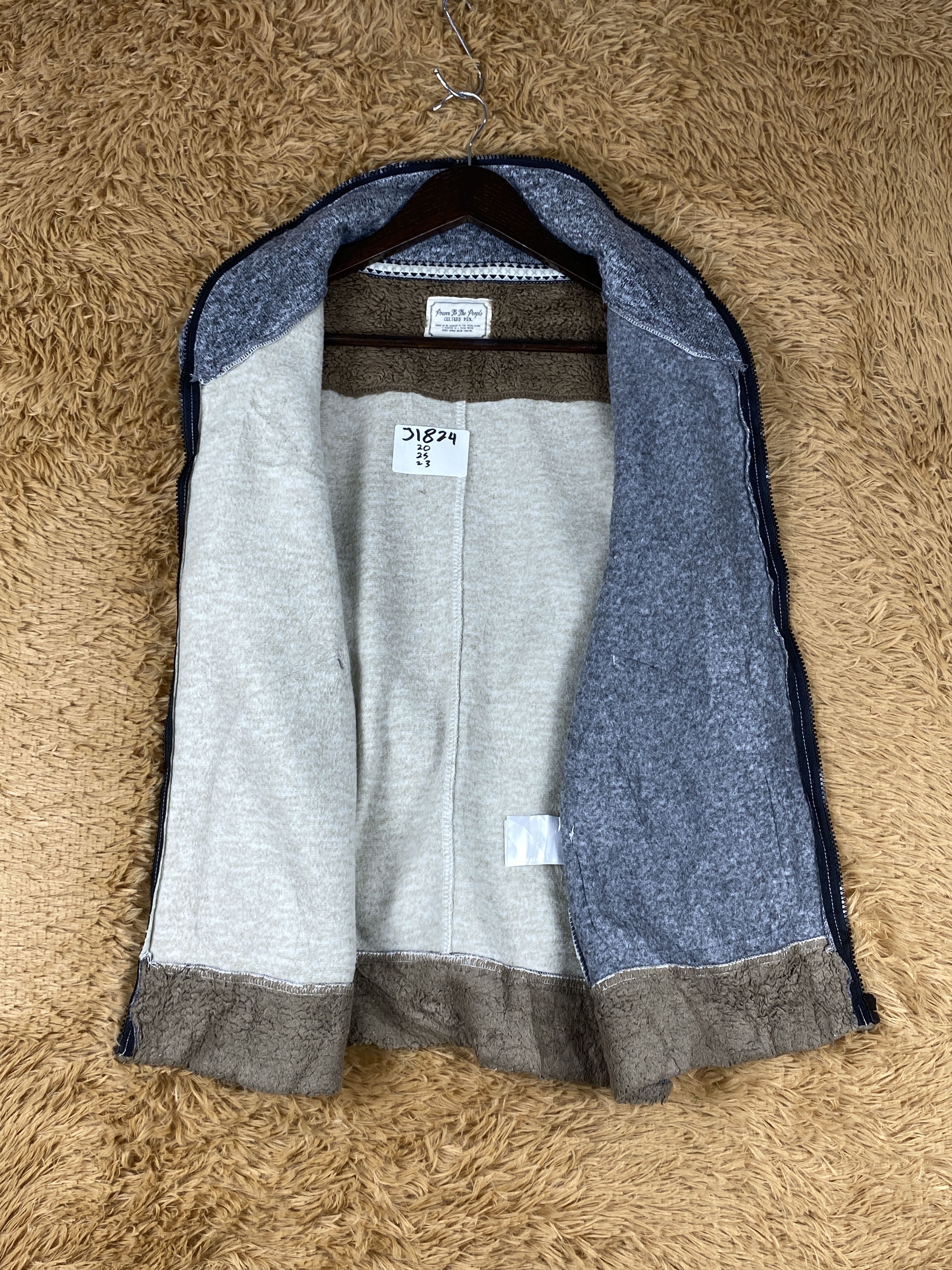 Japanese Brand Vintage Culture Mix Fleece Zip Up Jacket J1824 Size US S / EU 44-46 / 1 - 7 Thumbnail