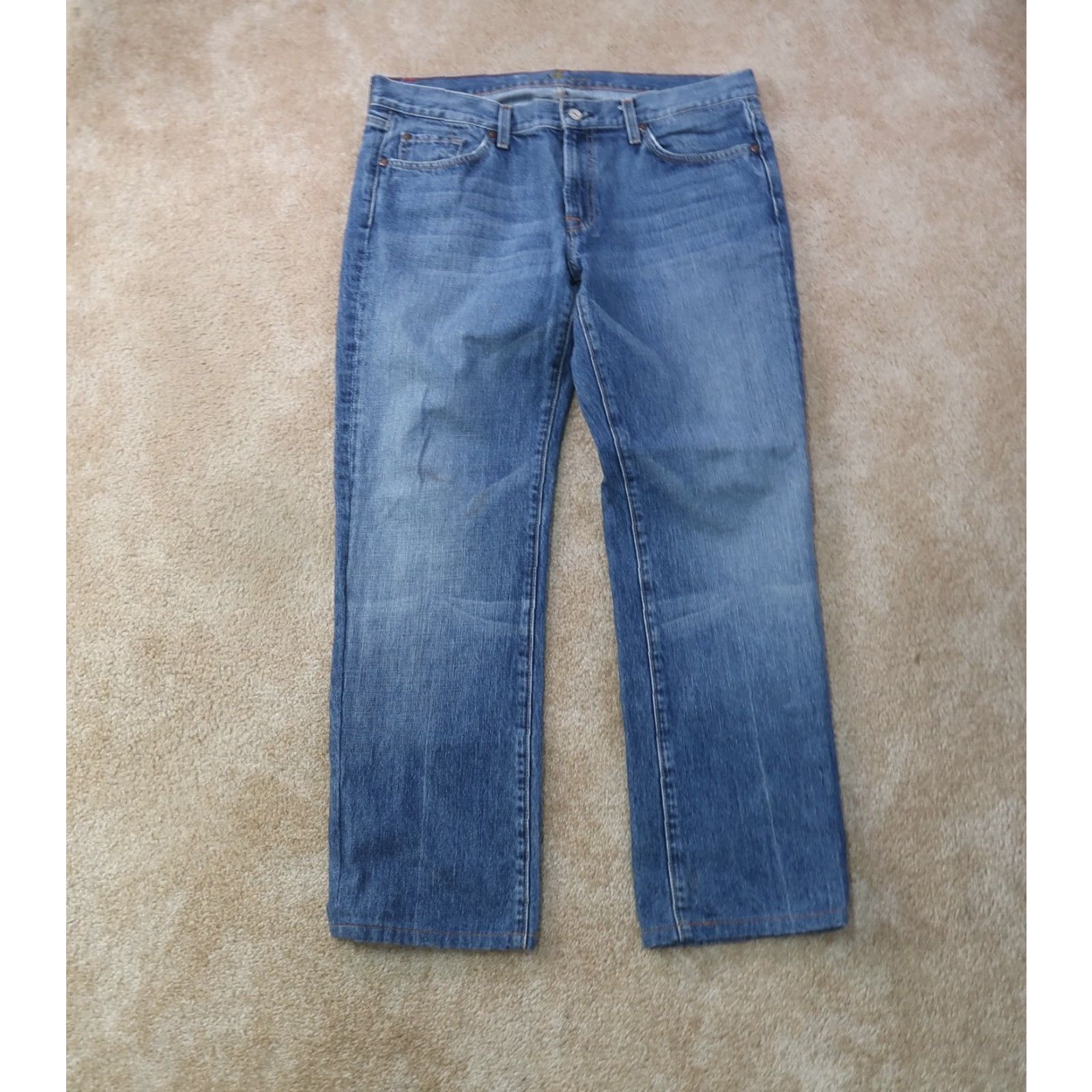 7 For All Mankind 7 For All Mankind Bootcut Jeans Men's 36x30 Blue Denim 7FAM Size US 36 / EU 52 - 2 Thumbnail