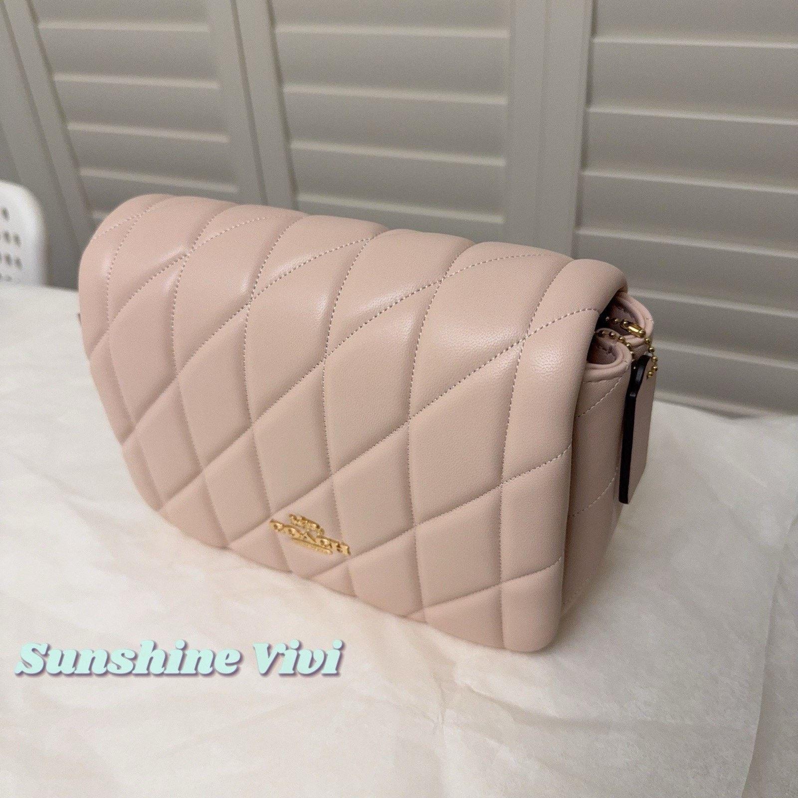 Coach NWT Coach Quinn Bag Crossbody Handbag leather CY663 Blush Size ONE SIZE - 4 Thumbnail