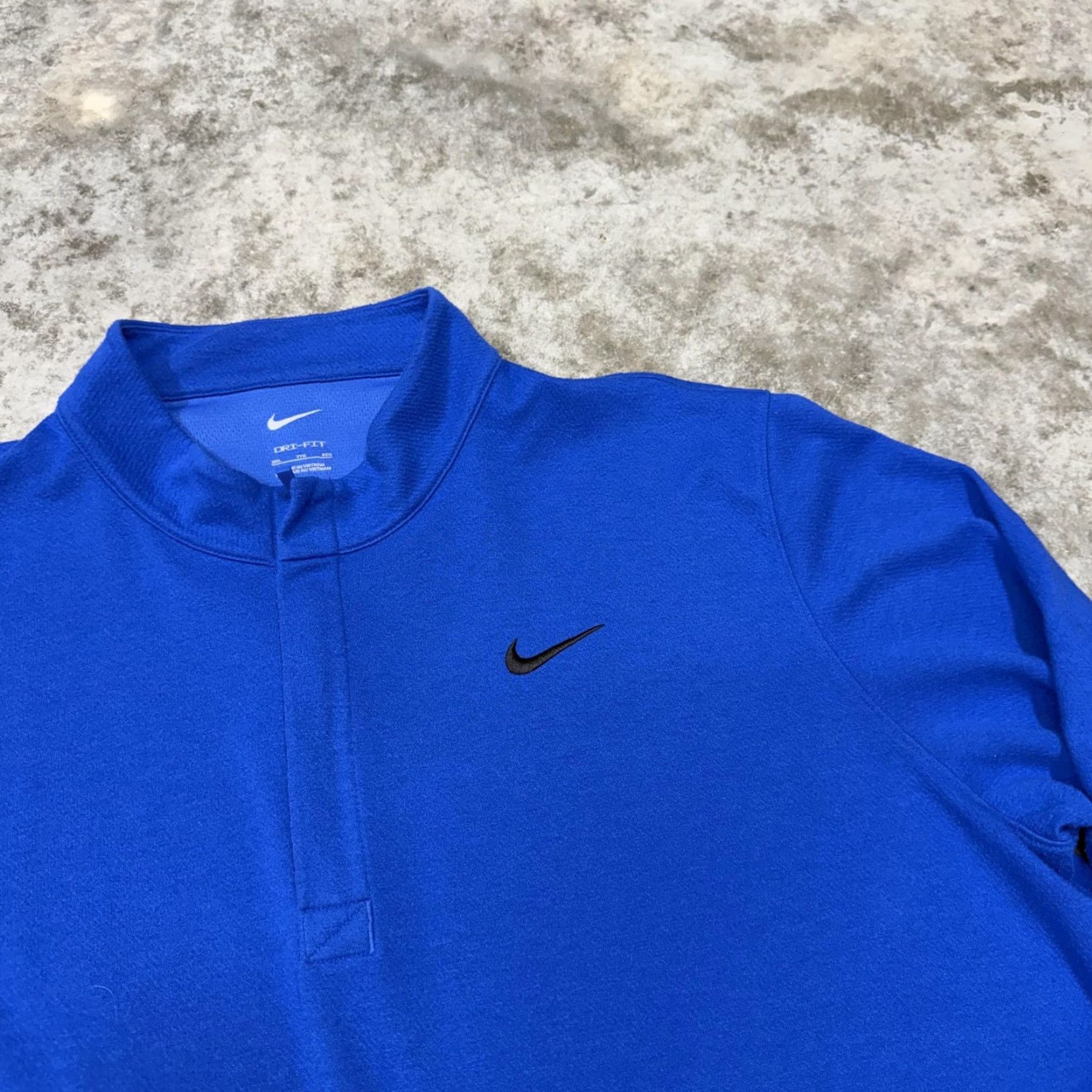 Nike Nike Dri-FIT Pullover Long Sleeve Mens 2XL Blue Mock Neck Training Top Size US XXL / EU 58 / 5 - 3 Thumbnail