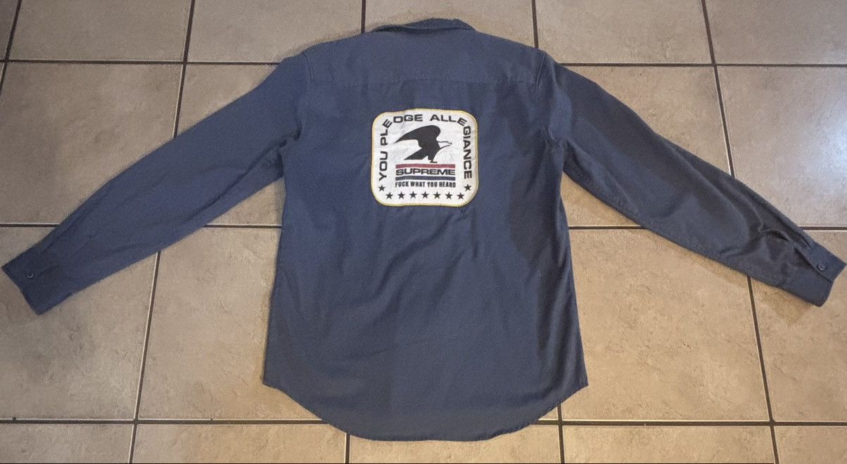 Supreme Supreme Mike Kelley AhhYouth! Work Shirt Navy Sz Medium