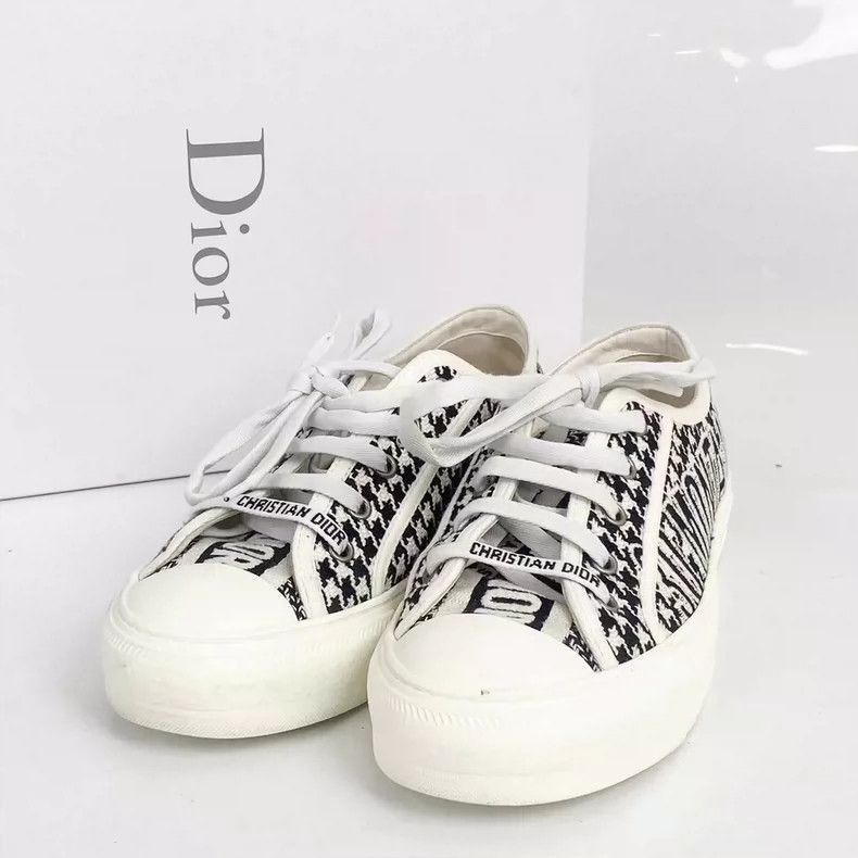 Dior Dior Houndstooth Print Sneakers Size 37-2506 Size US 6.5 / EU 39-40 - 2 Thumbnail