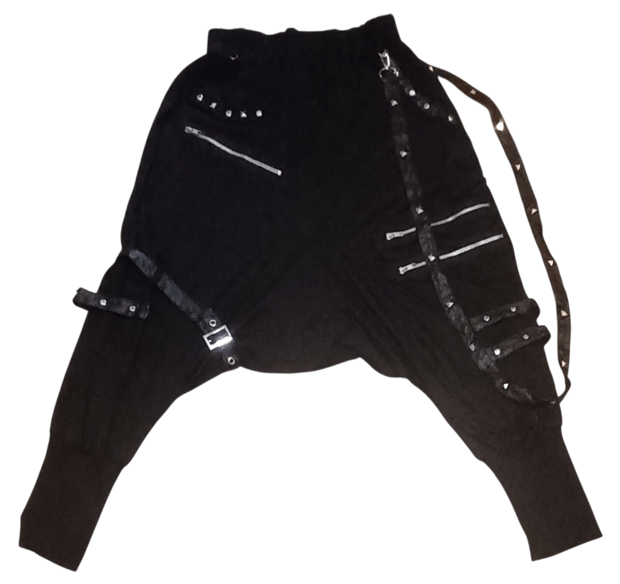Japanese Brand ACDC RAG HARAJUKU STUDDED PUNK BONDAGE CROCTH PANT Size US 26 / EU 42 - 1 Thumbnail
