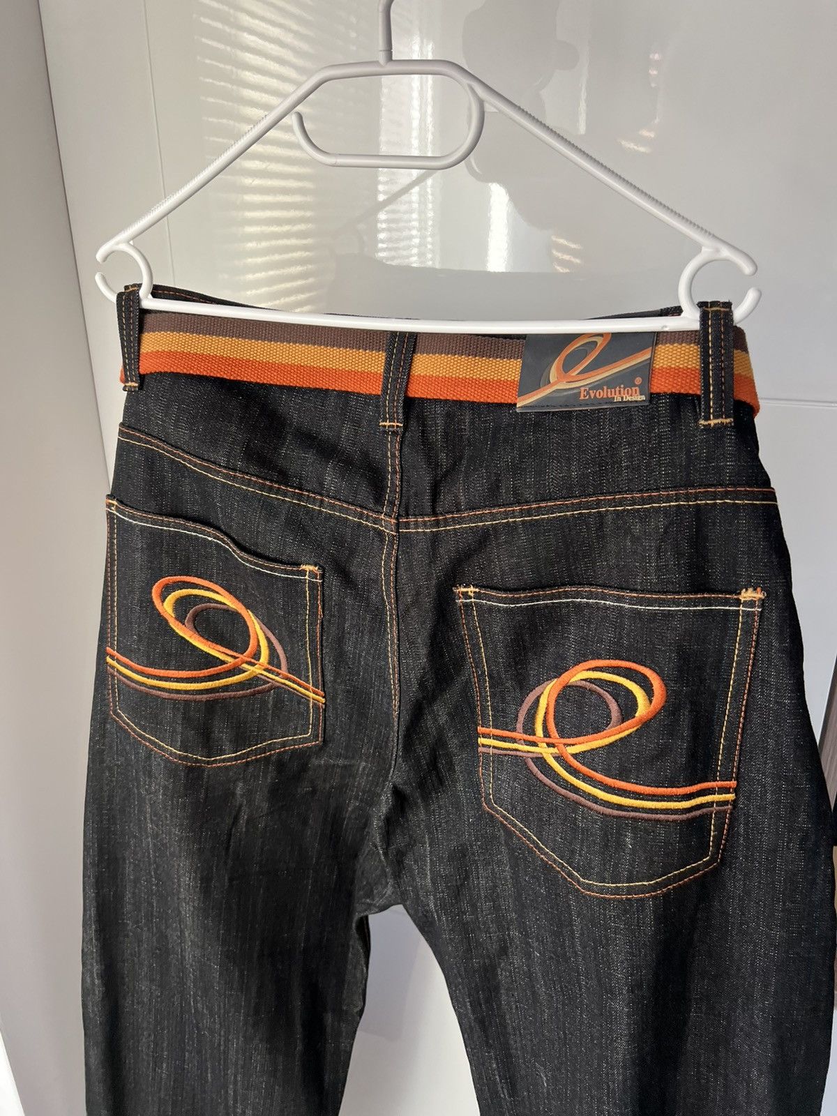 Other Evolution in Design Rap Y2k Men’s Embroidered Logo OG Jeans Size US 36 / EU 52 - 8 Thumbnail