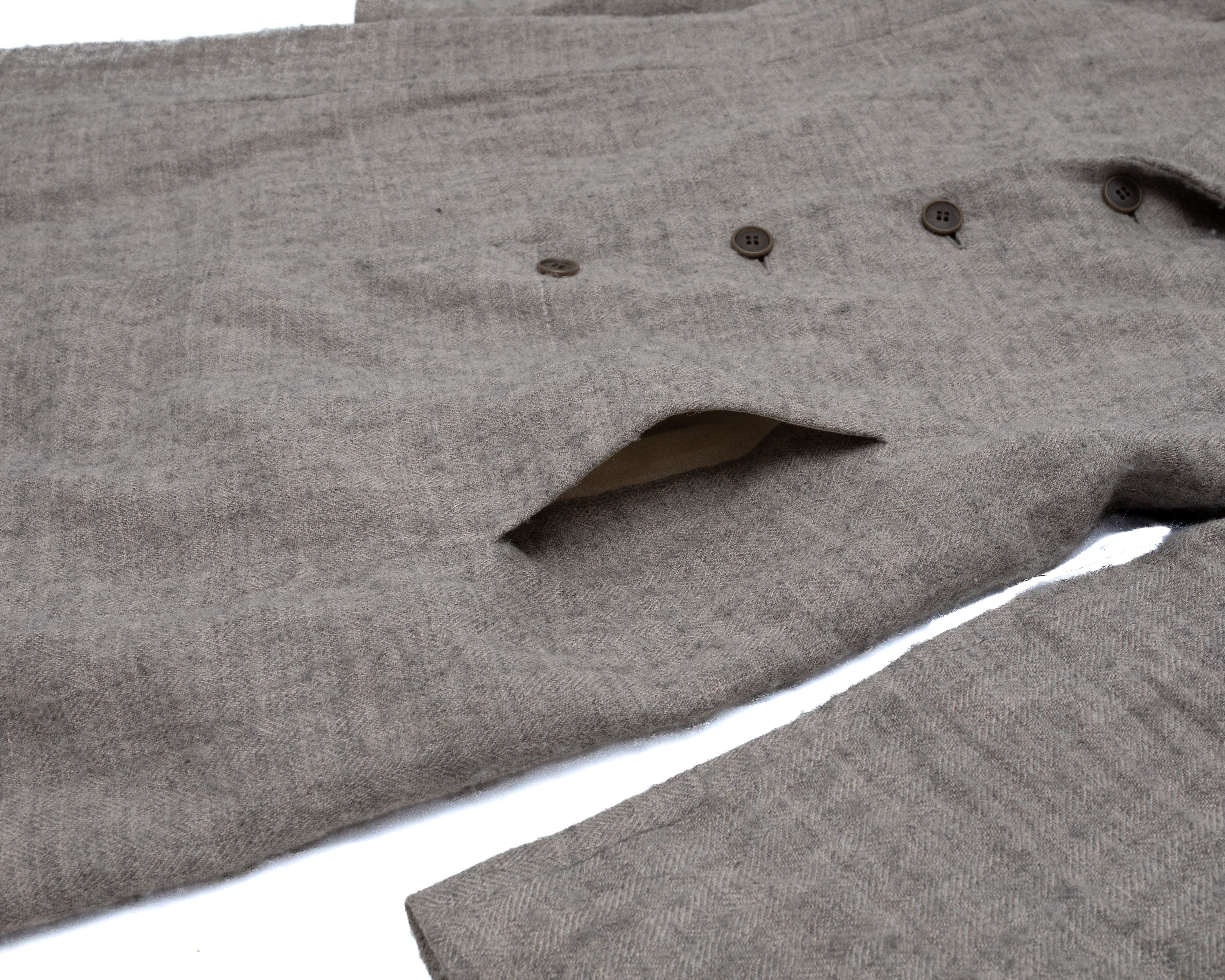 Pas de Calais PAS DE CALAIS Linen Wool Coat Size XS / US 0-2 / IT 36-38 - 6 Thumbnail